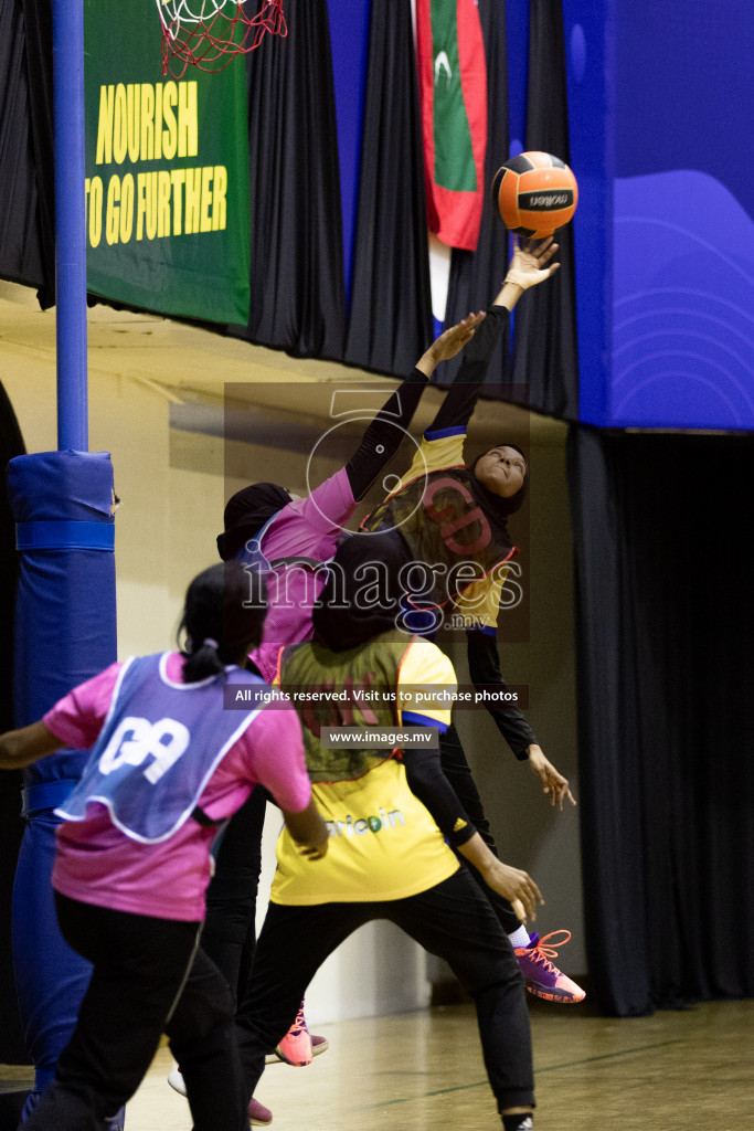 Sports Club Shinning Star vs Kulhudhuffushi in the Milo National Netball Tournament 2022 on 19 July 2022, held in Social Center, Male', Maldives. Photographer: Shuu / Images.mv