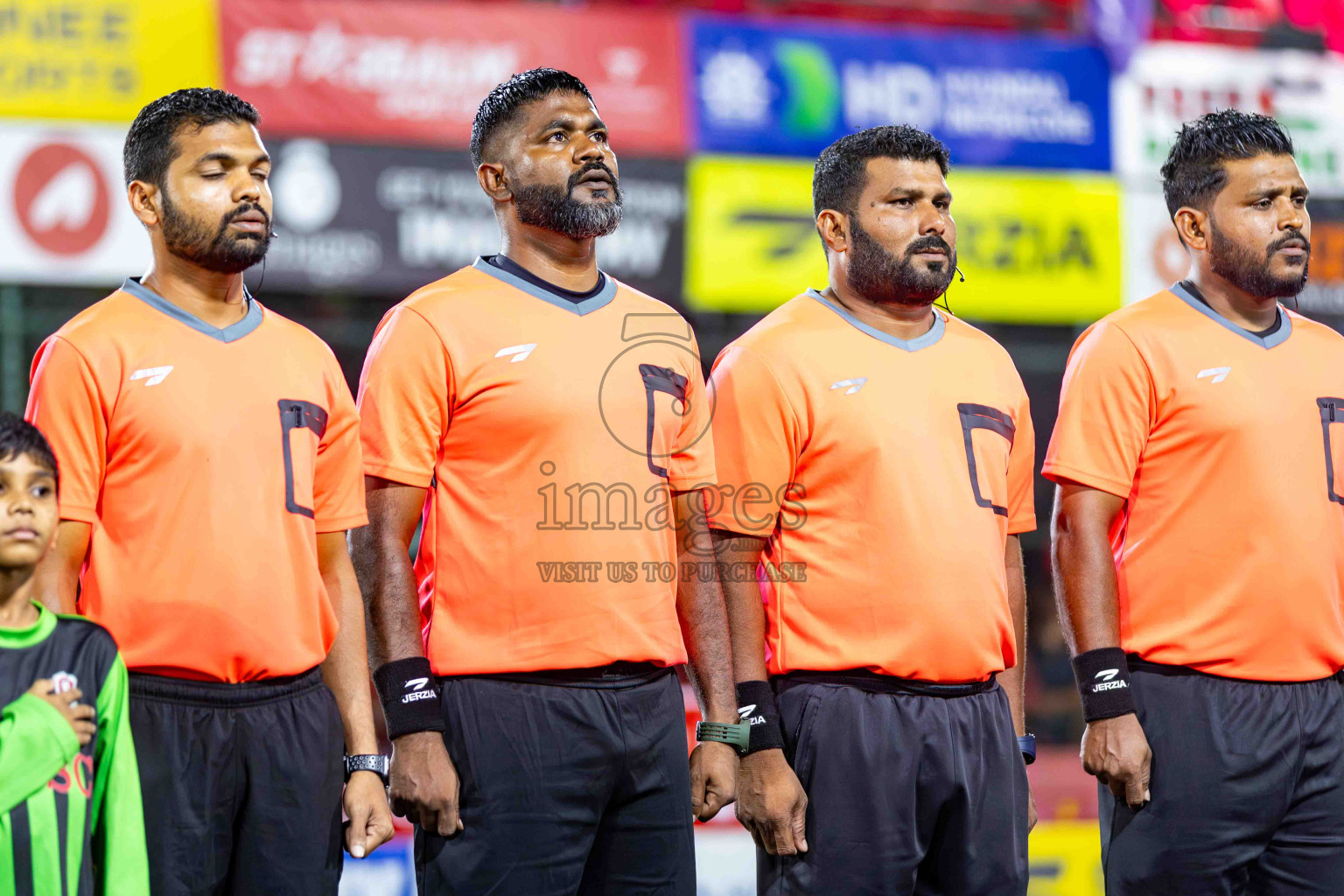 L. Gan VS B. Eydhafushi in the Finals of Golden Futsal Challenge 2024 which was held on Thursday, 7th March 2024, in Hulhumale', Maldives. 
Photos: Hassan Simah / images.mv