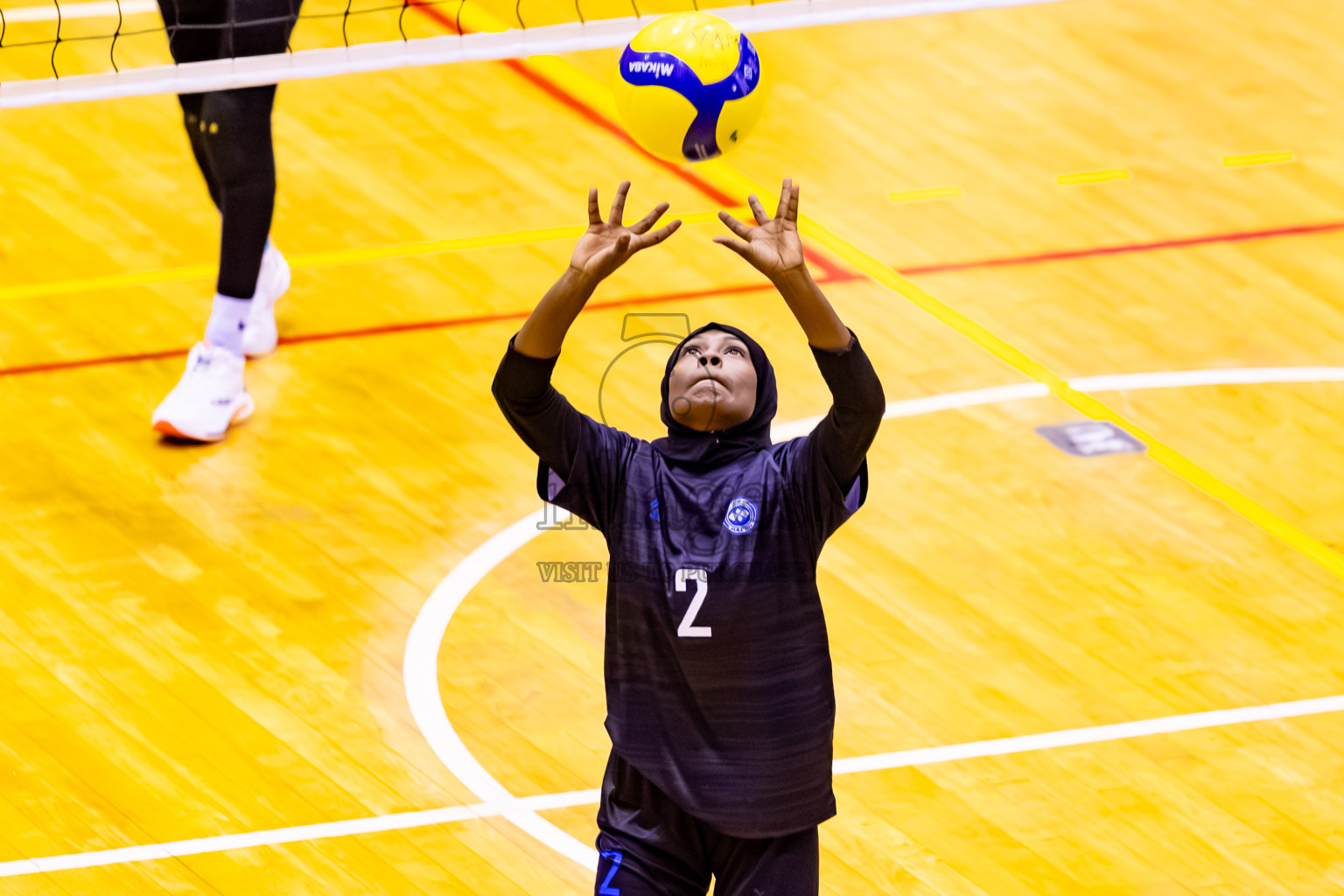 Male' City Team 1 vs Male' City Team 3 in the Finals of MILO Raajje Volley Junior Championship 2025 (U19 Girls) was held in Social Center Indoor Hall, Maldives on Sunday, 28th September 2025. Photos: Nausham Waheed / images.mv
