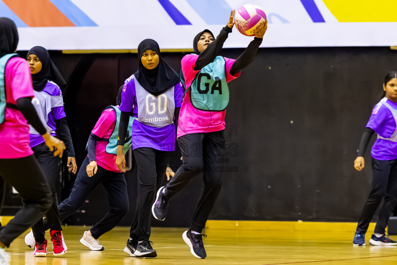 MV Netters vs Invicto SC in Day 7 of 24th Milo Netball Association Championship was held in Social Center at Male', Maldives on Sunday, 7th September 2025. Photos: Nausham Waheed / images.mv