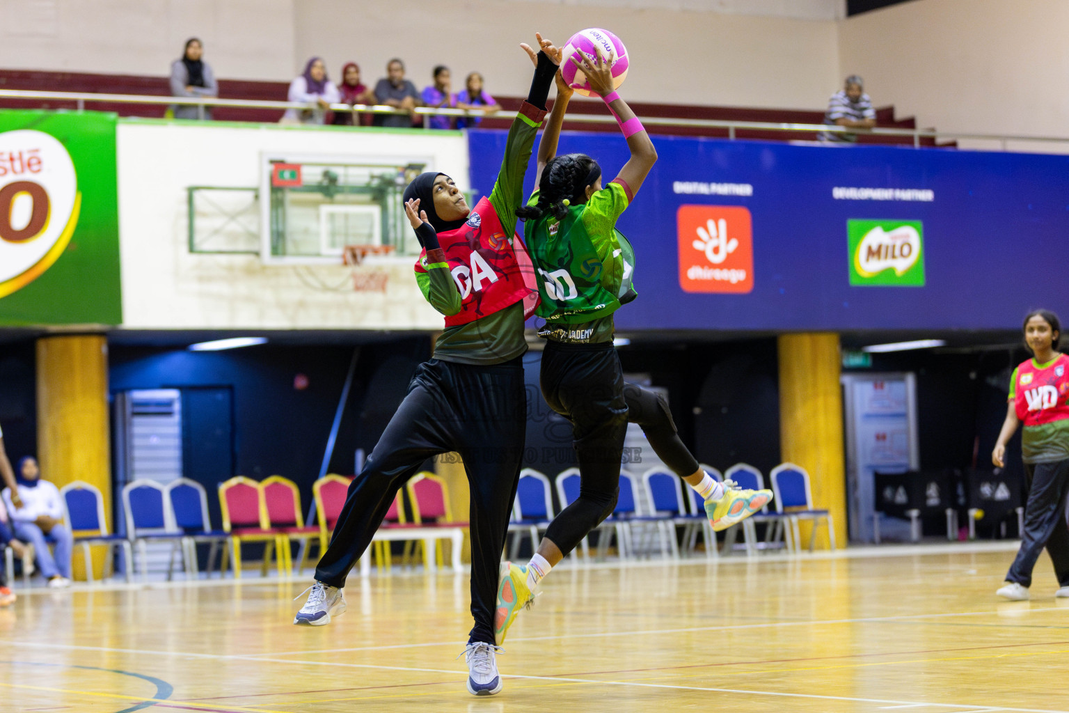 FIONTI Sports Club vs FIONTI Sports Academy  (U13) in Day 1 of 3rd Junior Championship - Netball association of Maldives, held at Social Center on 19th January 2025 . Photos by Shuu Abdul Sattar / Images.mv
