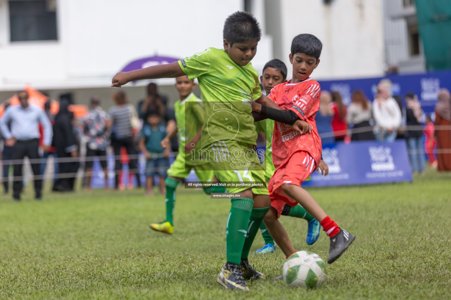 Day 2 of Nestle kids football fiesta, held in Henveyru Football Stadium, Male', Maldives on Thursday, 12th October 2023 Photos: Shuu Abdul Sattar / mages.mv