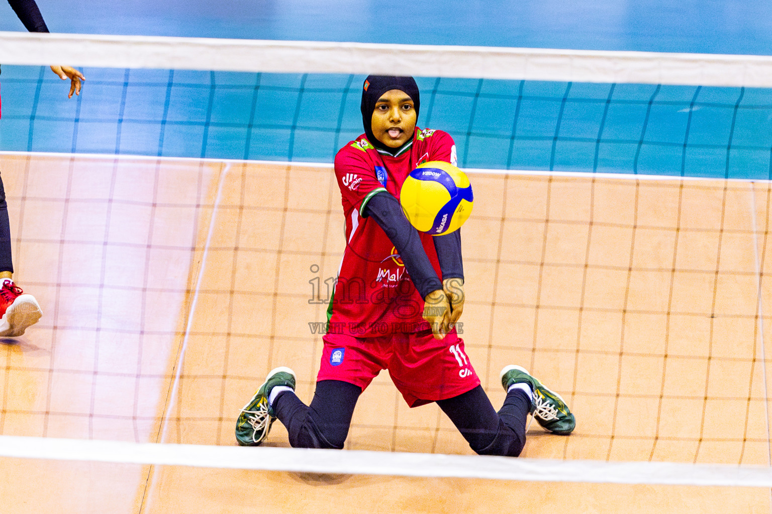 Sri Lanka vs Maldives in Semi Final of CAVA U20 Woman's Volleyball Championship 2024 was held in Social Center, Male', Maldives on 22nd July 2024. Photos: Nausham Waheed / images.mv