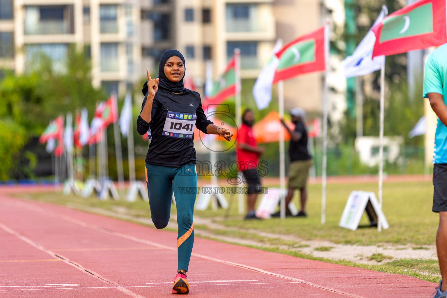 Day 2 of MWSC Interschool Athletics Championships 2024 held in Hulhumale Running Track, Hulhumale, Maldives on Sunday, 10th November 2024. Photos by: Ayaan / Images.mv