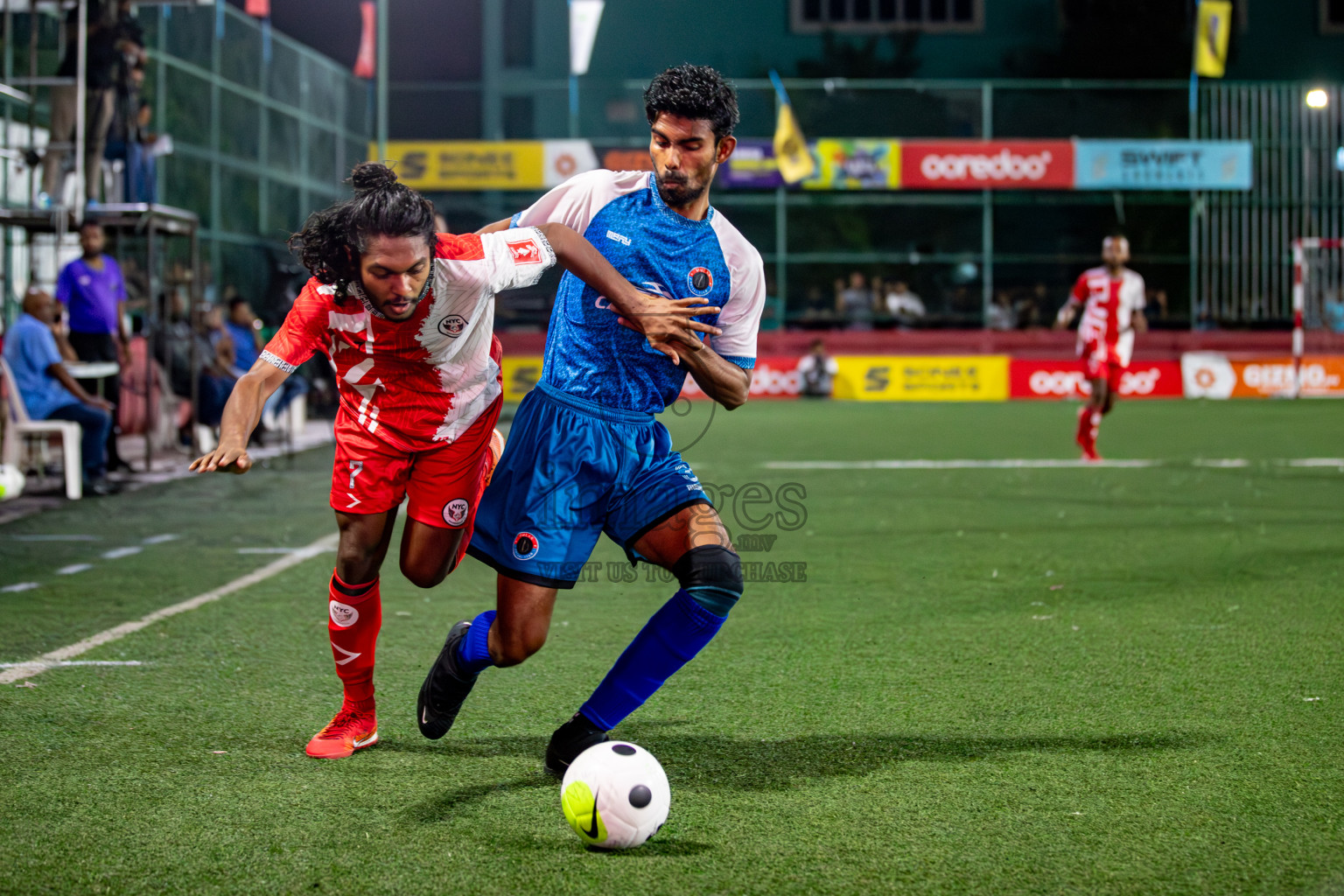 M. Mulak vs M. Naalaafushi in Meemu Atoll Final on Day 30 of Golden Futsal Challenge 2024, held on Tuesday , 14th February 2024 in Hulhumale', Maldives 
Photos: Hassan Simah / images.mv