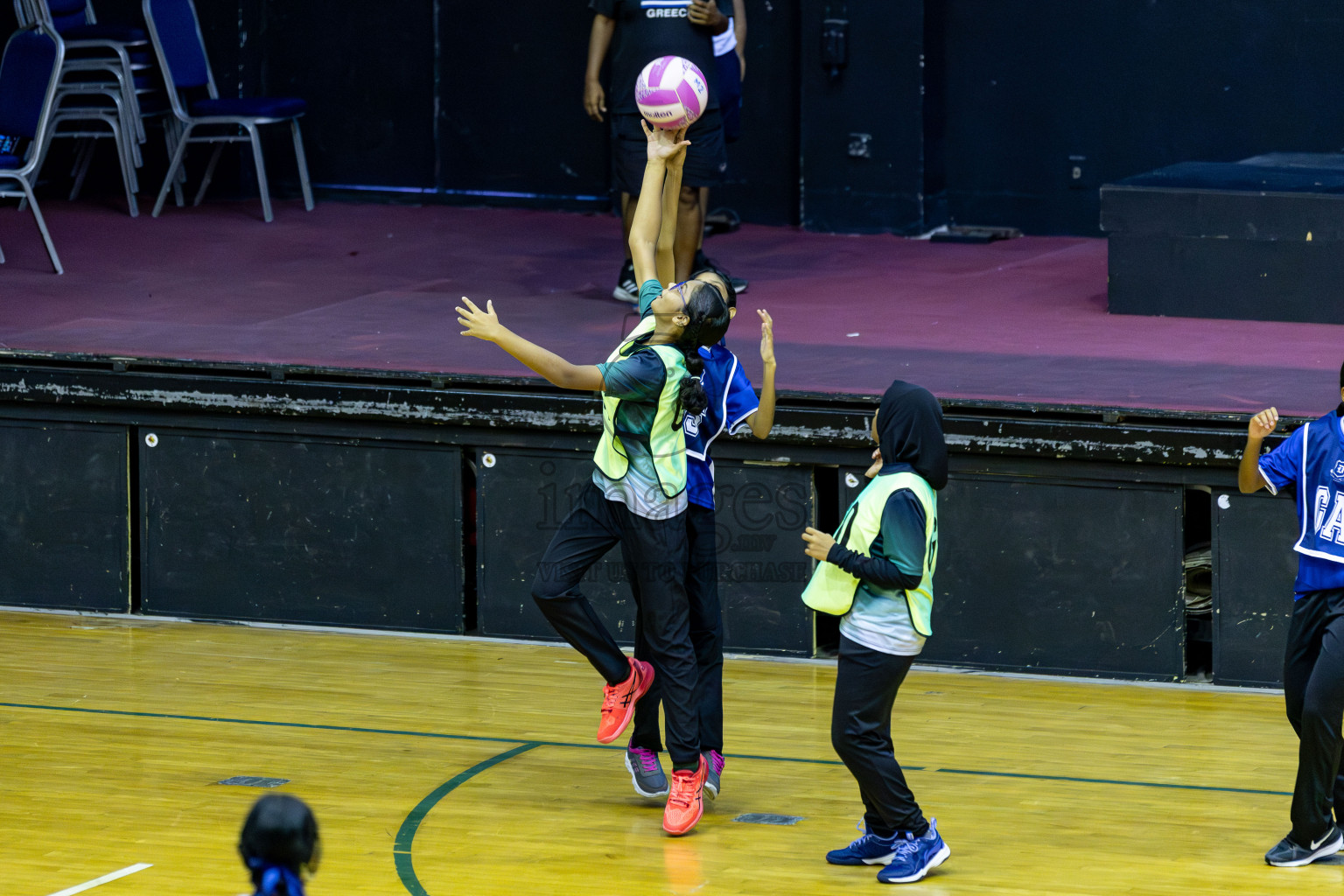 Day 1 of Inter-School Netball Tournament 2025 was held in Social Center Indoor Hall on Saturday, 18th October 2025. Photos: Areef Adam / images.mv