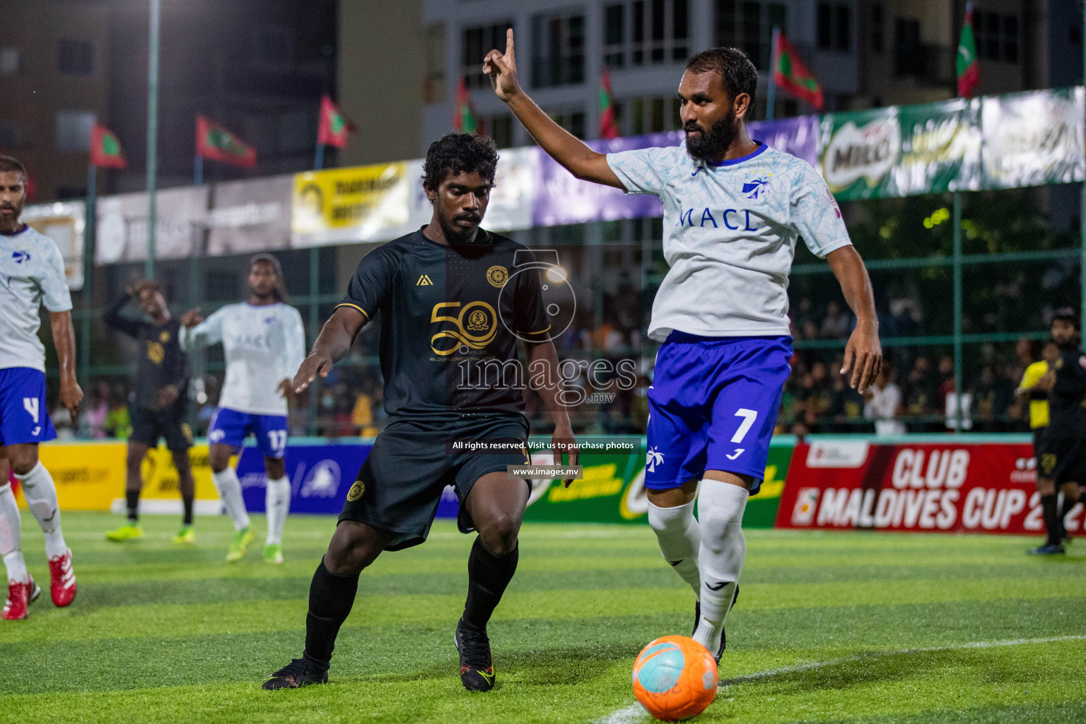 Prison Club vs MACL in the Quarter Finals of Club Maldives 2021 held at Hulhumale;, on 12th December 2021 Photos: Ismail Thoriq / images.mv