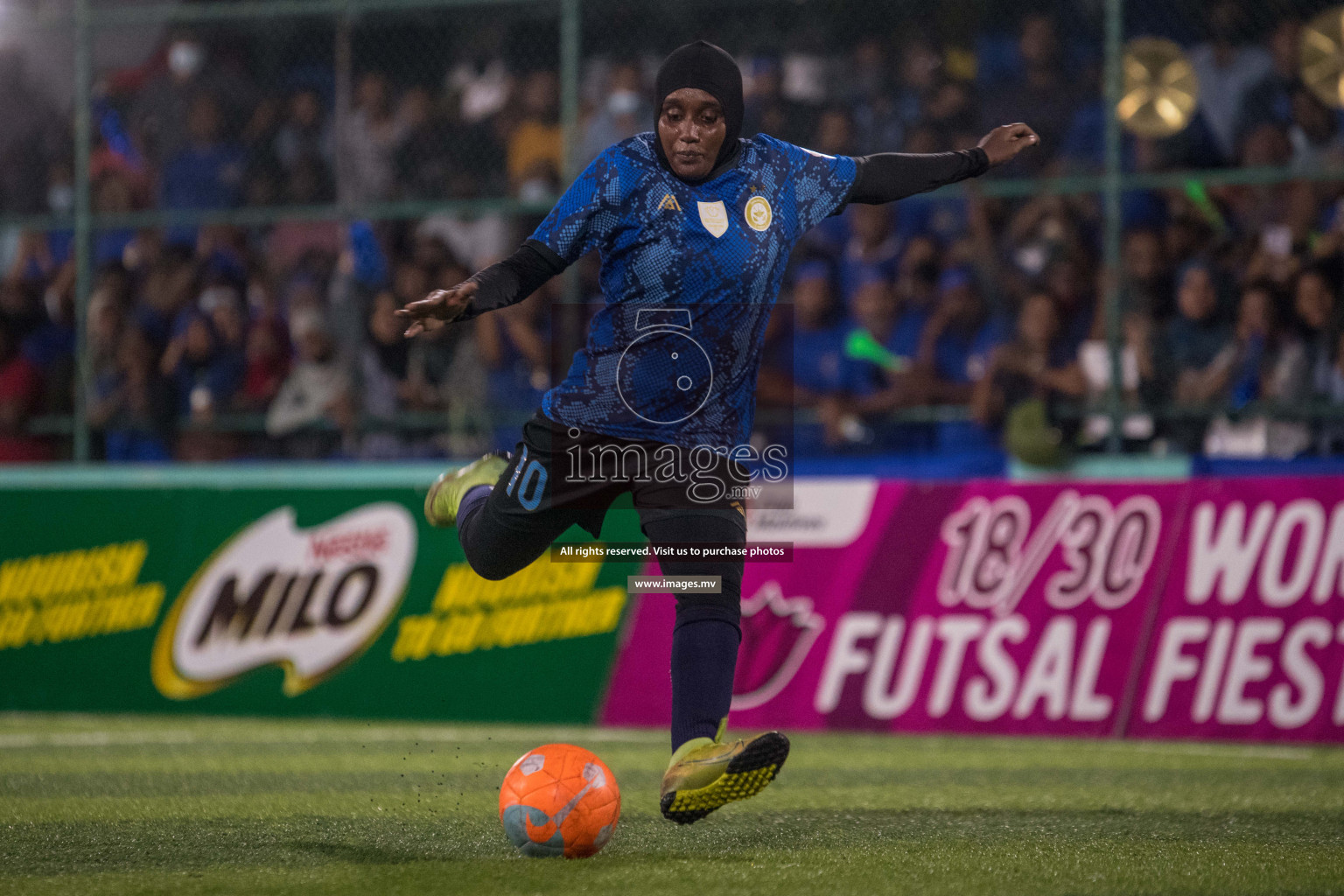 Ports Limited vs WAMCO - in the Finals 18/30 Women's Futsal Fiesta 2021 held in Hulhumale, Maldives on 18 December 2021. Photos by Nausham Waheed & Shuu Abdul Sattar