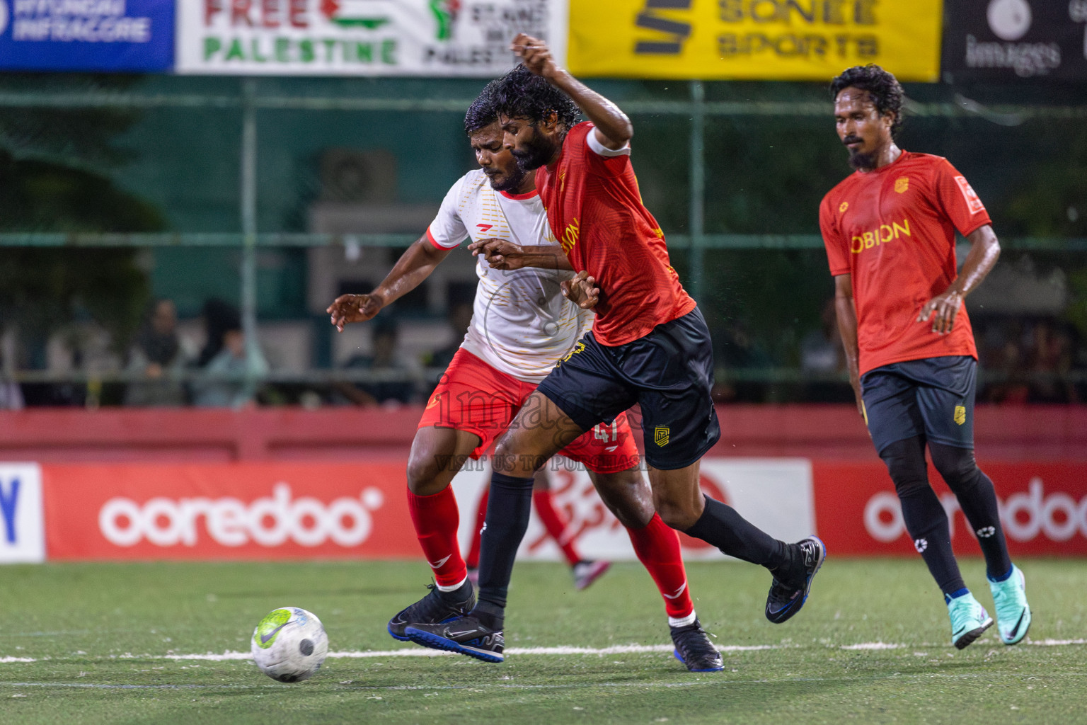 H.Dh Naivaadhoo vs H.Dh Kulhudhuffushi in Day 6 of Golden Futsal Challenge 2024 was held on Saturday, 20th January 2024, in Hulhumale', Maldives Photos: Mohamed Mahfooz Moosa / images.mv