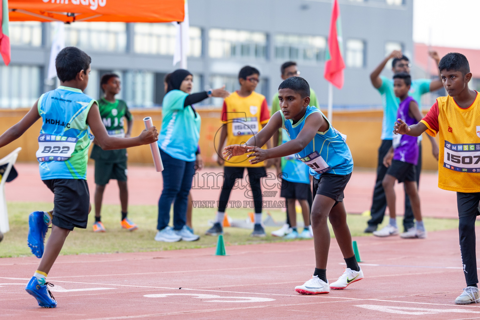 Day 5 of MWSC Interschool Athletics Championships 2024 held in Hulhumale Running Track, Hulhumale, Maldives on Wednesday, 13th November 2024. Photos by: Ismail Thoriq / Images.mv