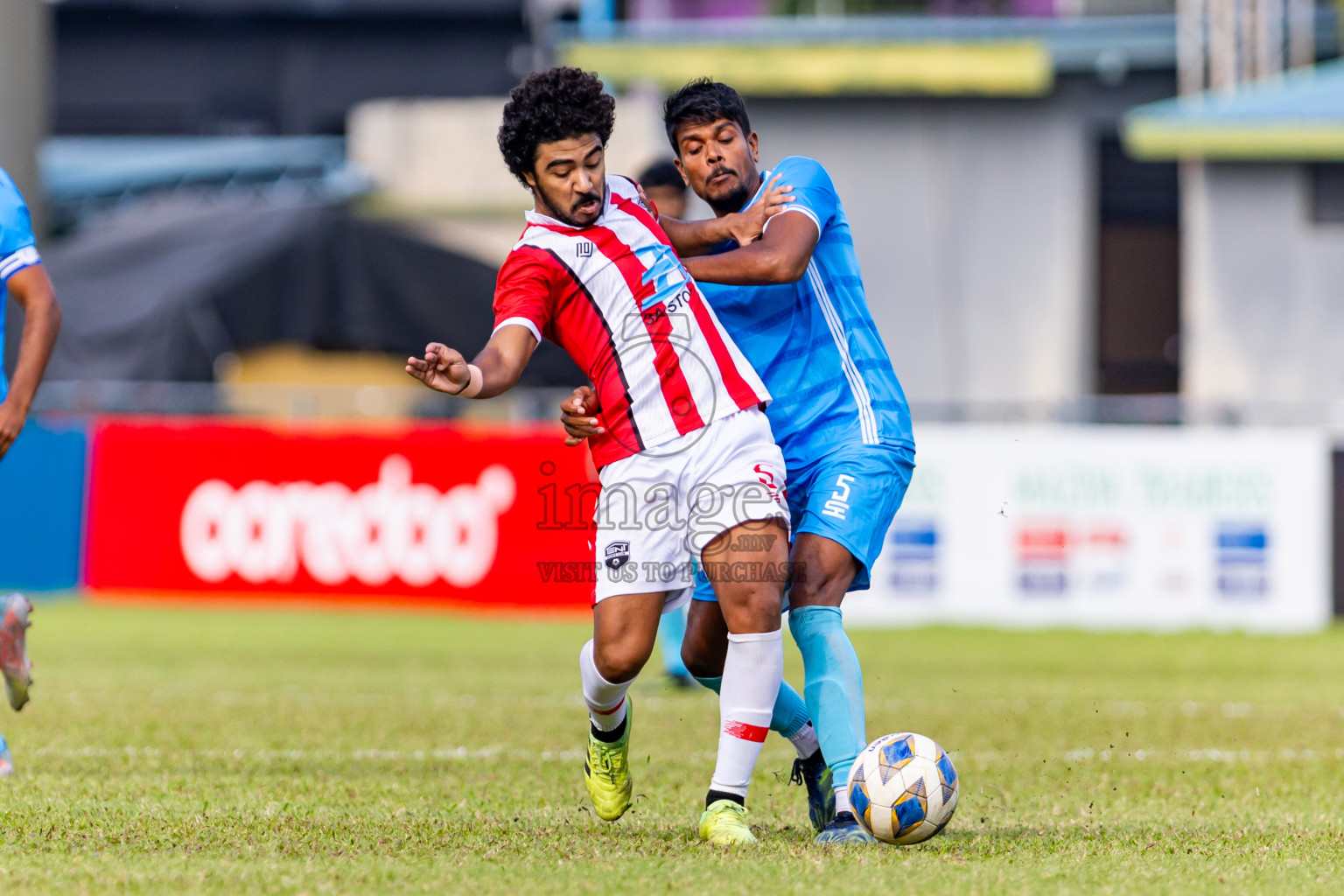 Tent SC vs Lagoons SC in the Quarter Final of Second Division 2023 in Male' Maldives on Thursday, 8th February 2023. Photos: Nausham Waheed / images.mv