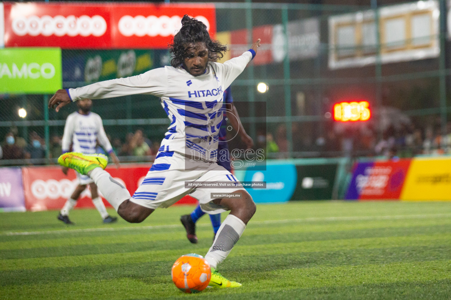 STO RC Vs Team Fenaka in the Quarter Finals of Club Maldives 2021 held in Hulhumale, Maldives on 13 December 2021. Photos: Nasam Thaufeeq