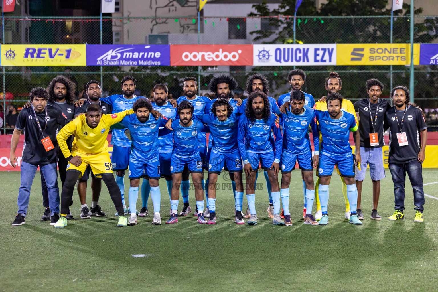 N Miladhoo vs N Maafaru in Day 6 of Golden Futsal Challenge 2024 was held on Saturday, 20th January 2024, in Hulhumale', Maldives Photos: Hassan Simah / images.mv