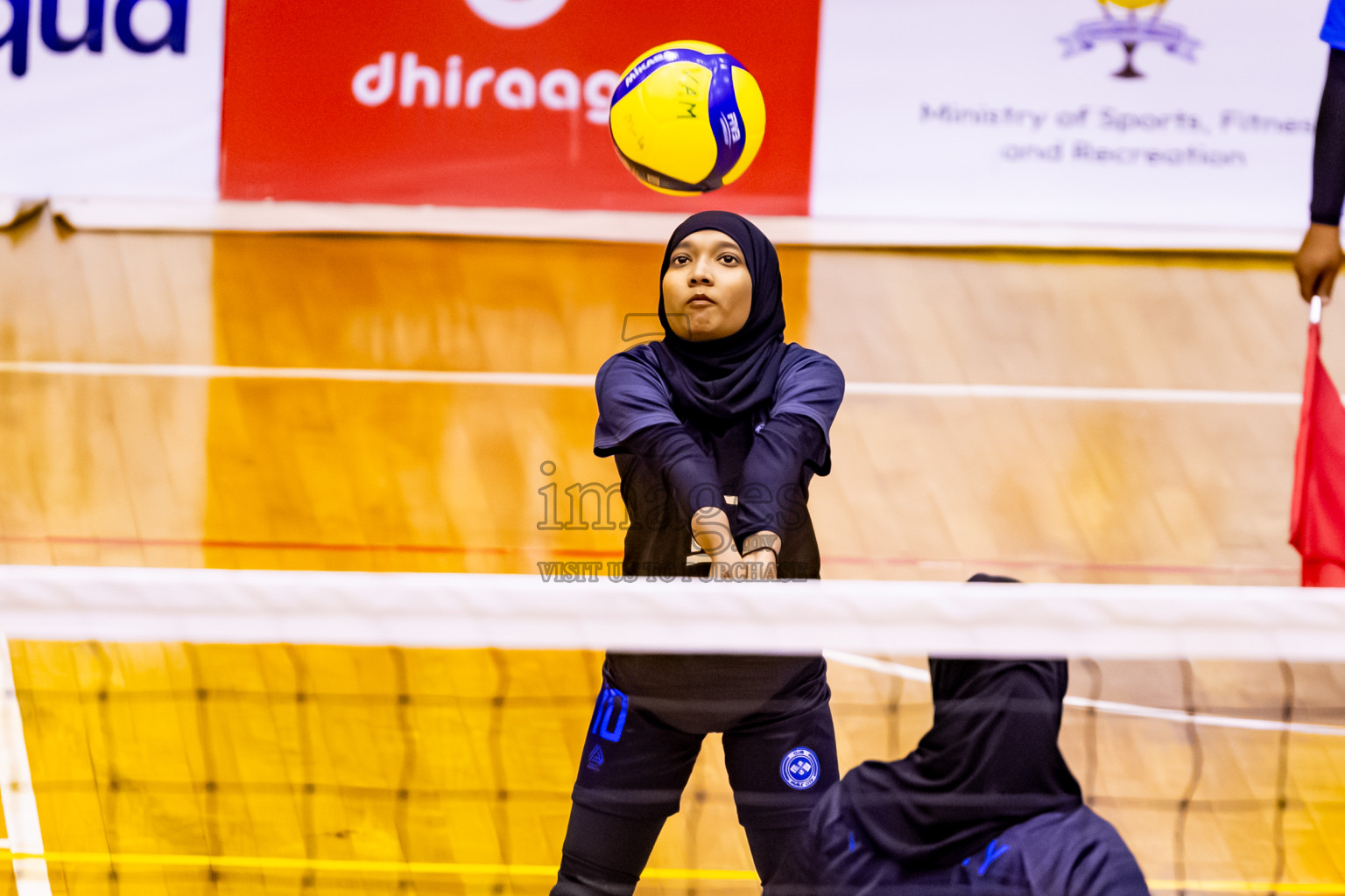 Male' City Team 1 vs Male' City Team 3 in the Finals of MILO Raajje Volley Junior Championship 2025 (U19 Girls) was held in Social Center Indoor Hall, Maldives on Sunday, 28th September 2025. Photos: Nausham Waheed / images.mv