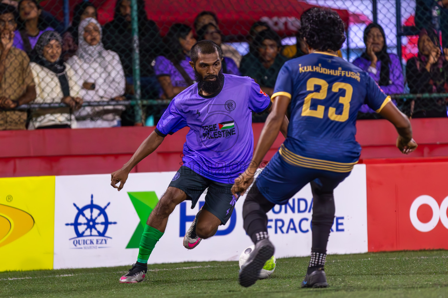 HDh Kulhudhuffushi vs HDh Neykurendhoo in Day 10 of Golden Futsal Challenge 2024 was held on Tuesday, 23rd January 2024, in Hulhumale', Maldives
Photos: Ismail Thoriq / images.mv