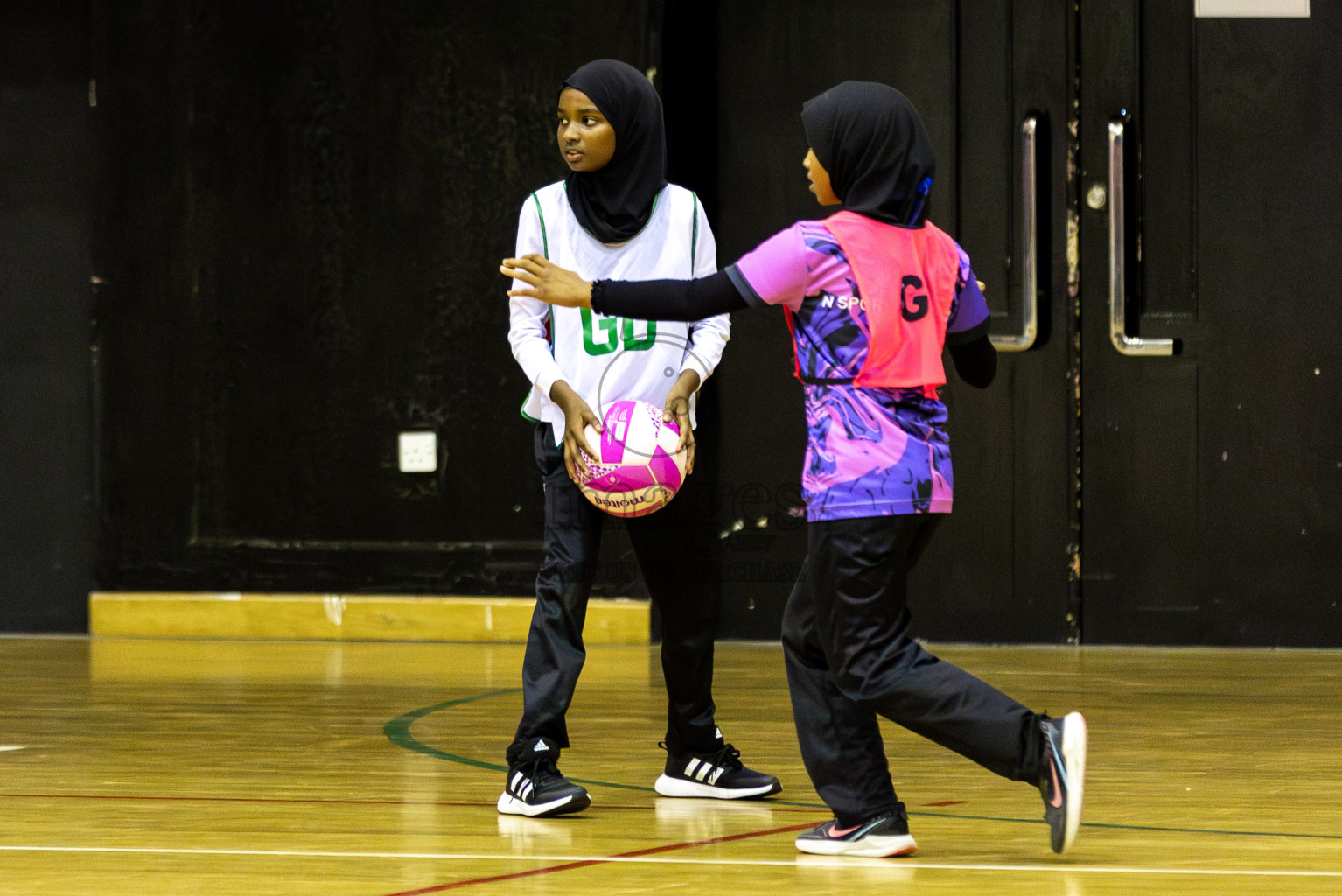 NSA B vs Net Queens Day 6  of 3rd Netball Junior Championship, held at Social Center on Friday 24th January 2025 . Photos: Shuu Abdul Sattar / images.mv