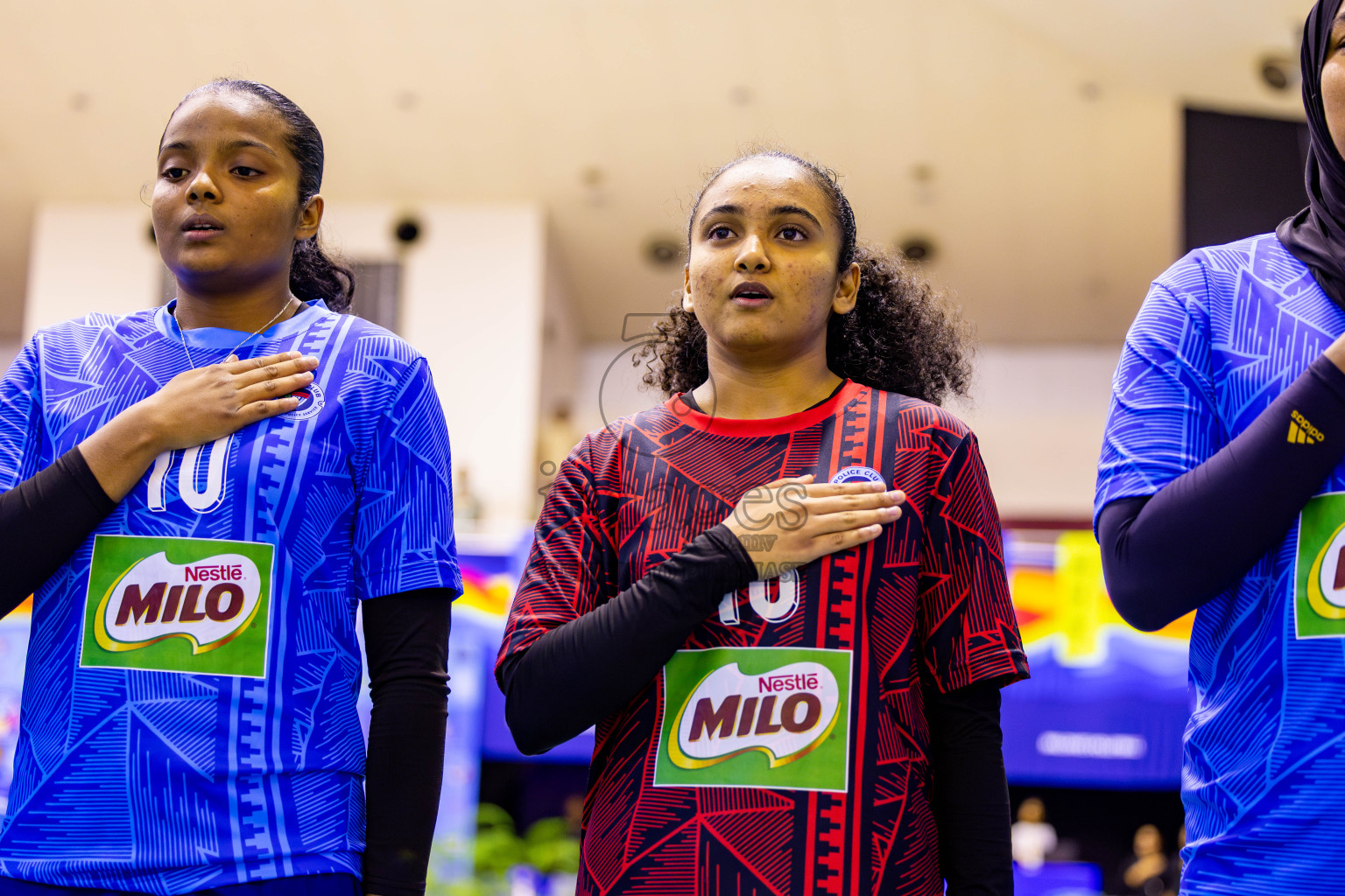 Police Club vs Club Wamco in the Final of Women's Division of National Volleyball League 2025 held in Male', Maldives on Sunday, 27th April 2025 at Social Center Indoor Hall Photos By: Nausham Waheed / images.mv