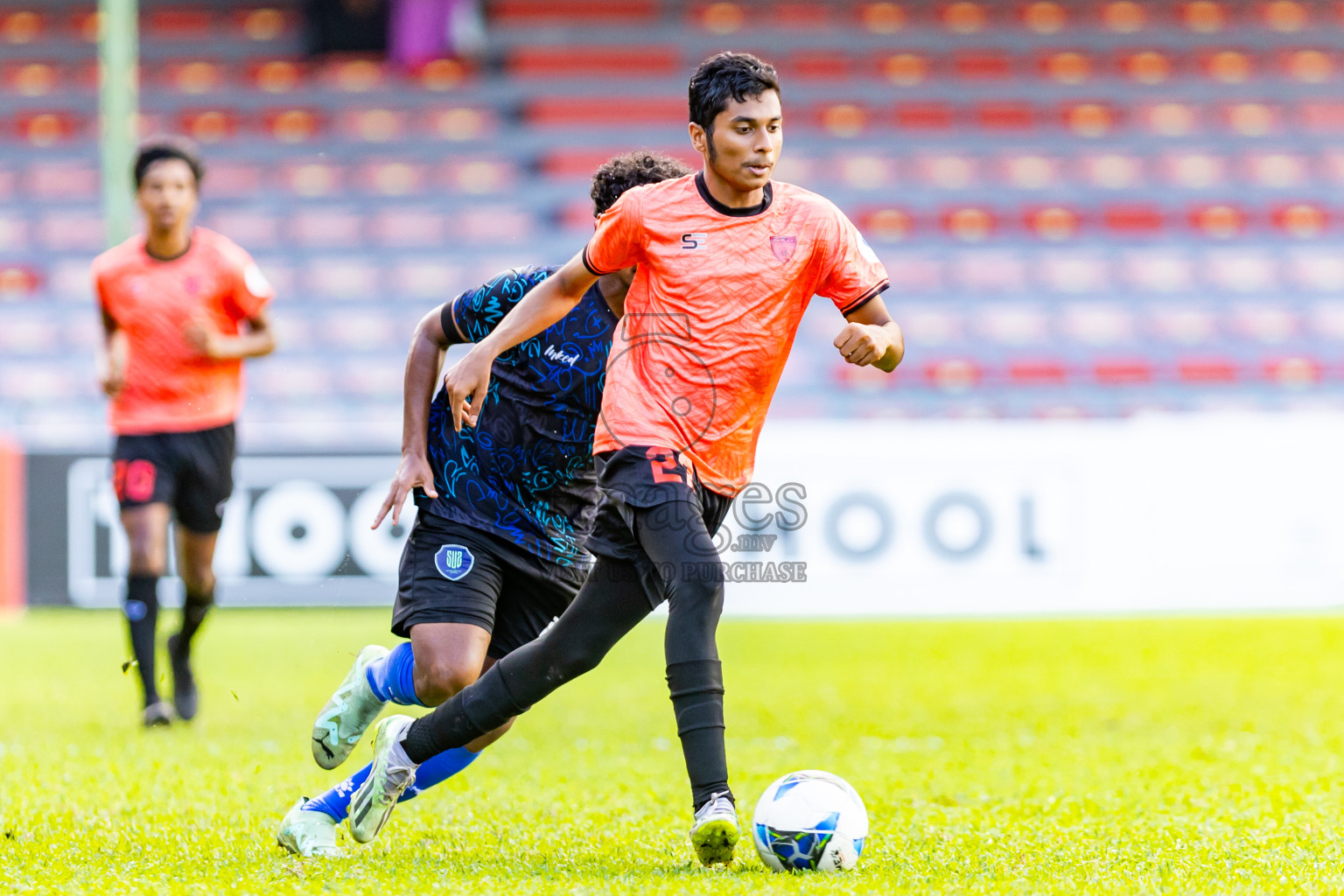 Super United Sports vs Club Eagles in Day 7 of Under 19 Youth Championship 2024 was held at National Stadium in Male', Maldives on Monday, 27th June 2024. Photos: Nausham Waheed / images.mv