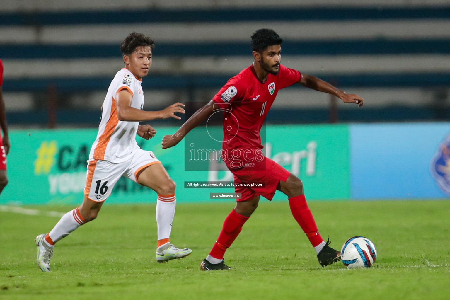 Maldives vs Bhutan in SAFF Championship 2023 held in Sree Kanteerava Stadium, Bengaluru, India, on Wednesday, 22nd June 2023. Photos: Nausham Waheed / images.mv