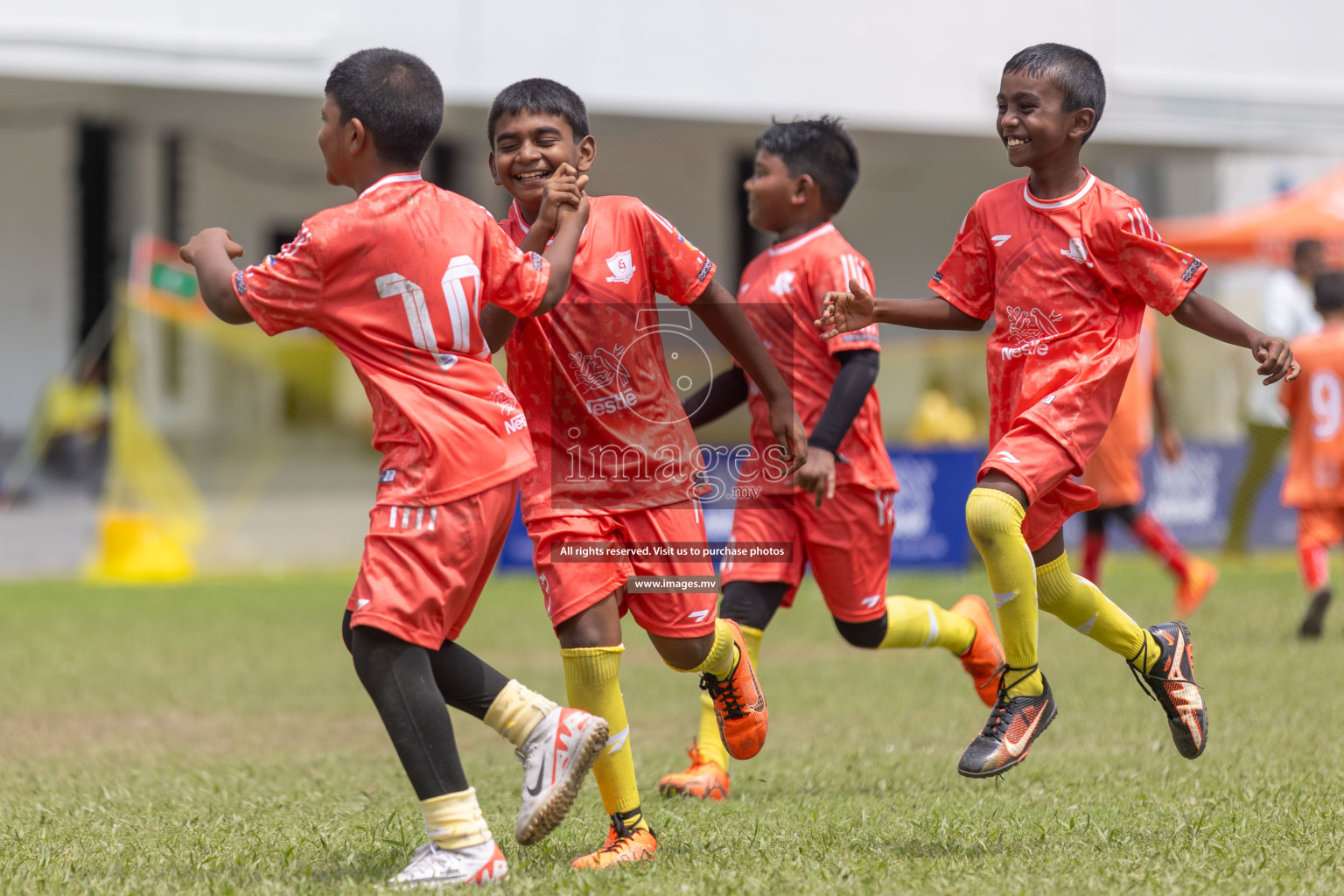 Day 2 of Nestle kids football fiesta, held in Henveyru Football Stadium, Male', Maldives on Thursday, 12th October 2023 Photos: Shuu Abdul Sattar / mages.mv