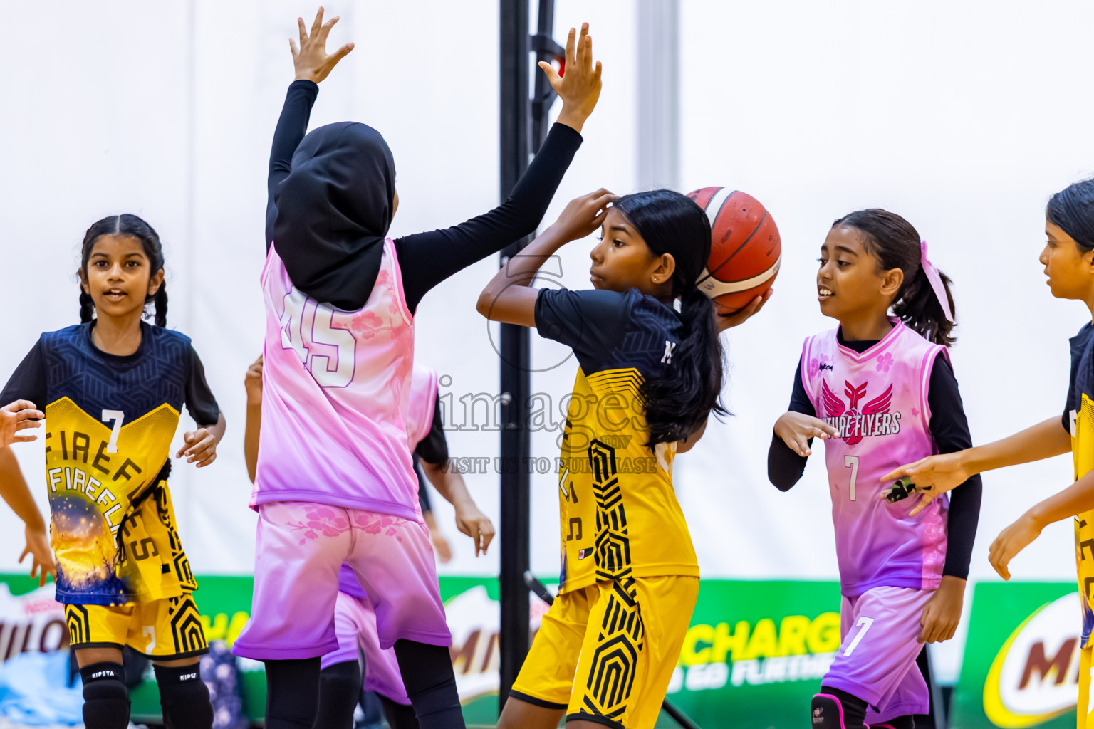 Day 2 of Milo 5 x 5 Junior Challenge 2025 - Basketball tournament held in Basketball Training Center, Male', Maldives on Friday, 10th October 2025. Photos by: Nausham Waheed / Images.mv