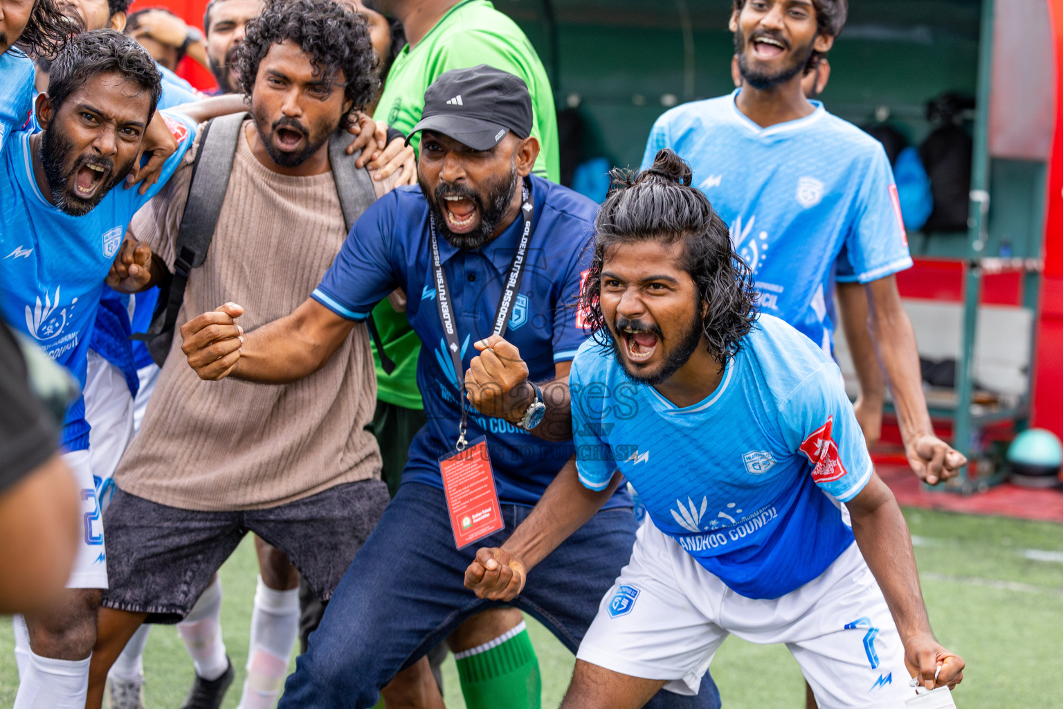 Sh Kanditheemu vs Sh Milandhoo in Day 21 of Golden Futsal Challenge 2025 was held on Saturday , 25th January 2025, in Hulhumale', Maldives.
Photos: Ismail Thoriq / images.mv