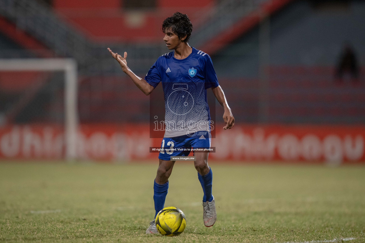 Villa International High School and Center for Higher Secondary Education in the finals of MAMEN Inter School Football Tournament 2019 (U18) in Male, Maldives on 8th April 2019