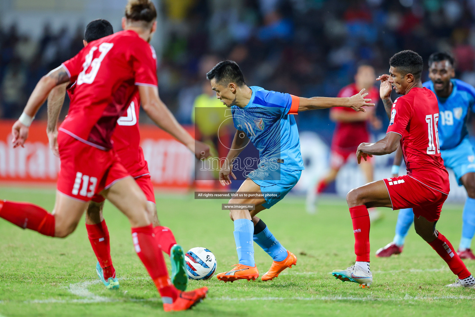 Lebanon vs India in the Semi-final of SAFF Championship 2023 held in Sree Kanteerava Stadium, Bengaluru, India, on Saturday, 1st July 2023. Photos: Nausham Waheed, Hassan Simah / images.mv