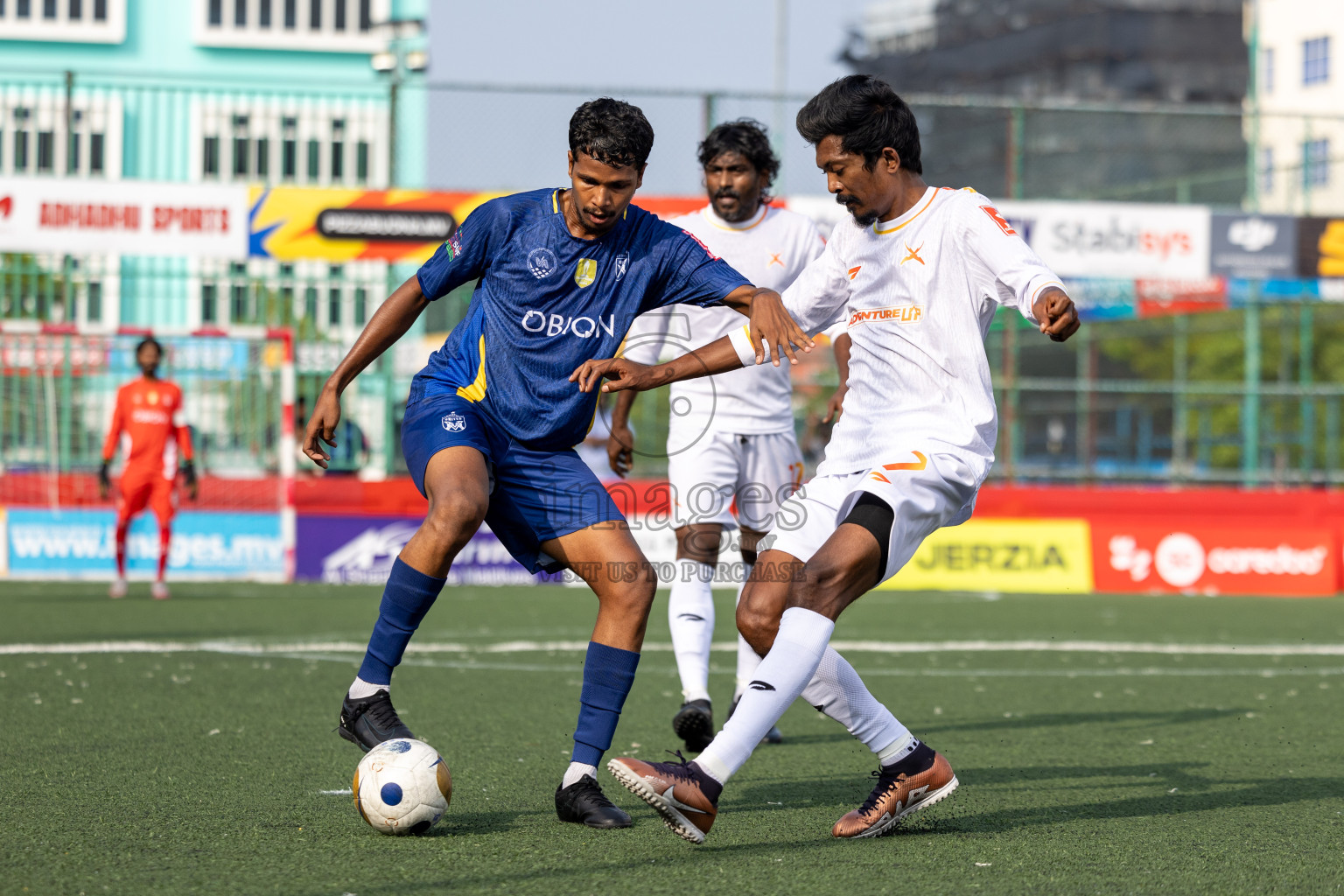 B Eydhafushi vs B Thulhaadhoo in Day 13 of Golden Futsal Challenge 2025 was held on Friday, 17th January 2025, in Hulhumale', Maldives 
Photos: Hassan Simah / images.mv