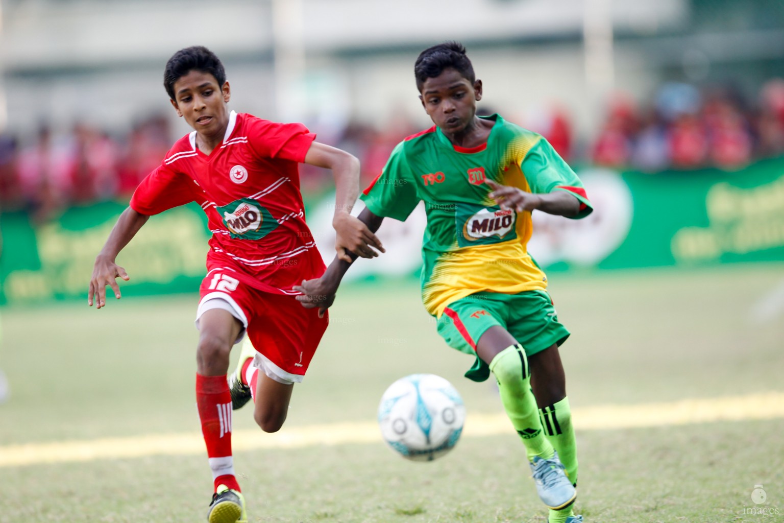 Inter school football finals between Iskandhar School vs Majeedhiyya School in Male', Maldives, Tuesday, March. 22, 2016.(Images.mv Photo/ Hussain Sinan).