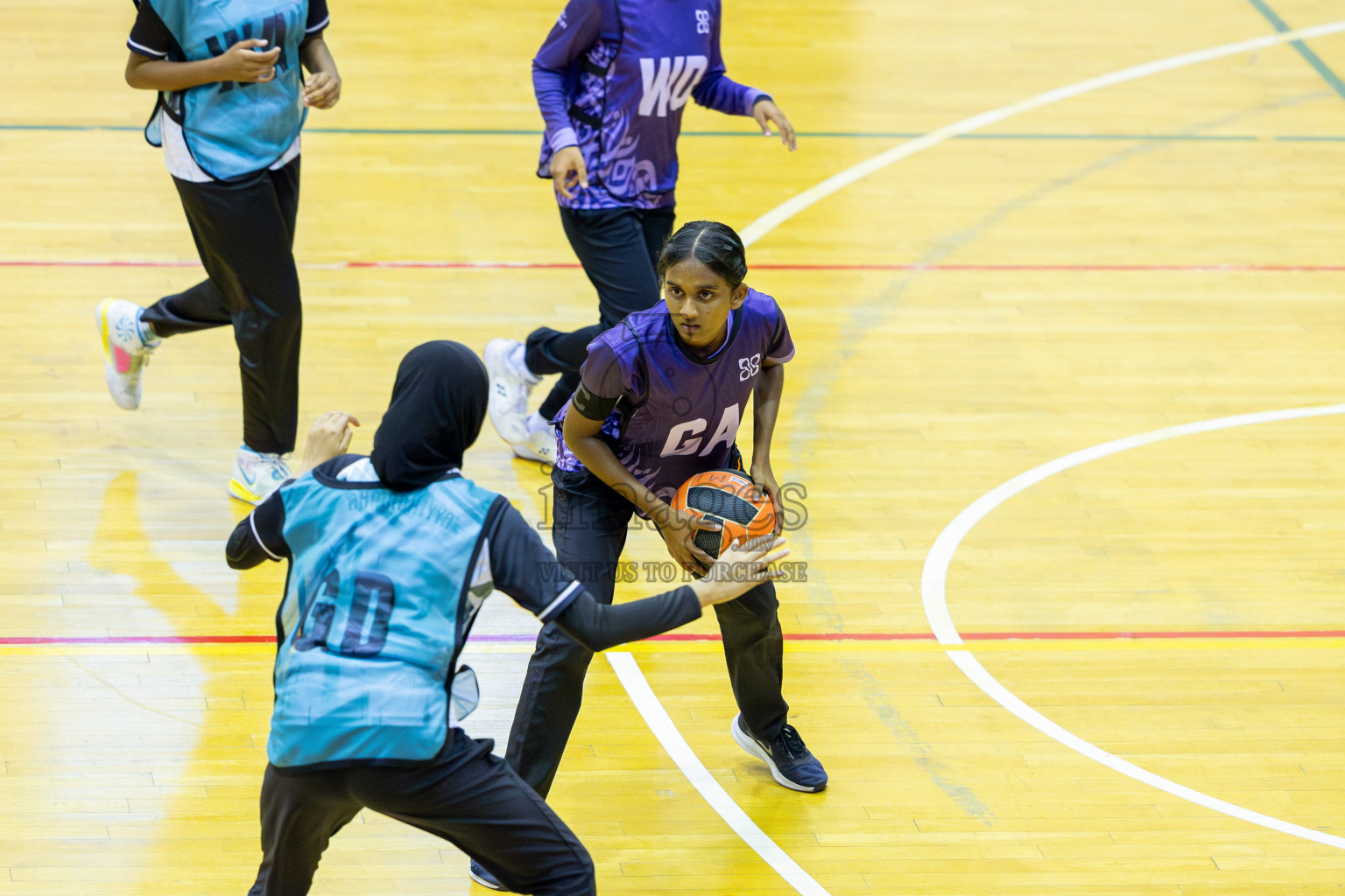 Day 13 of 25th Inter-School Netball Tournament was held in Social Center at Male', Maldives on Saturday, 24th August 2024. Photos: Mohamed Mahfooz Moosa / images.mv