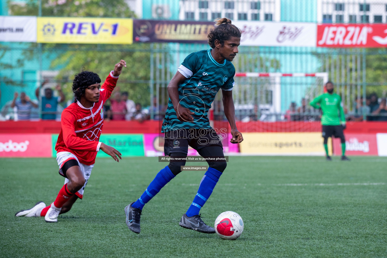 AA. Bodufulhudho vs AA. Mathiveri in Day 7 of Golden Futsal Challenge 2023 on 11 February 2023 in Hulhumale, Male, Maldives