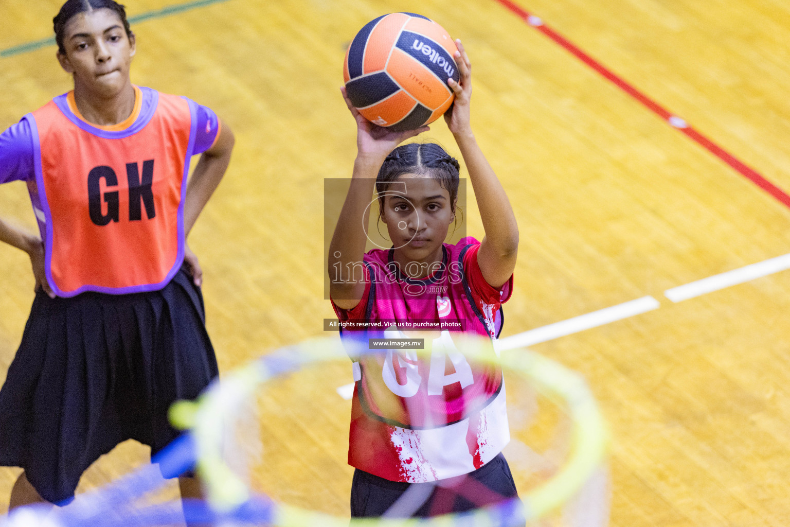 Day 11 of 24th Interschool Netball Tournament 2023 was held in Social Center, Male', Maldives on 6th November 2023. Photos: Nausham Waheed / images.mv