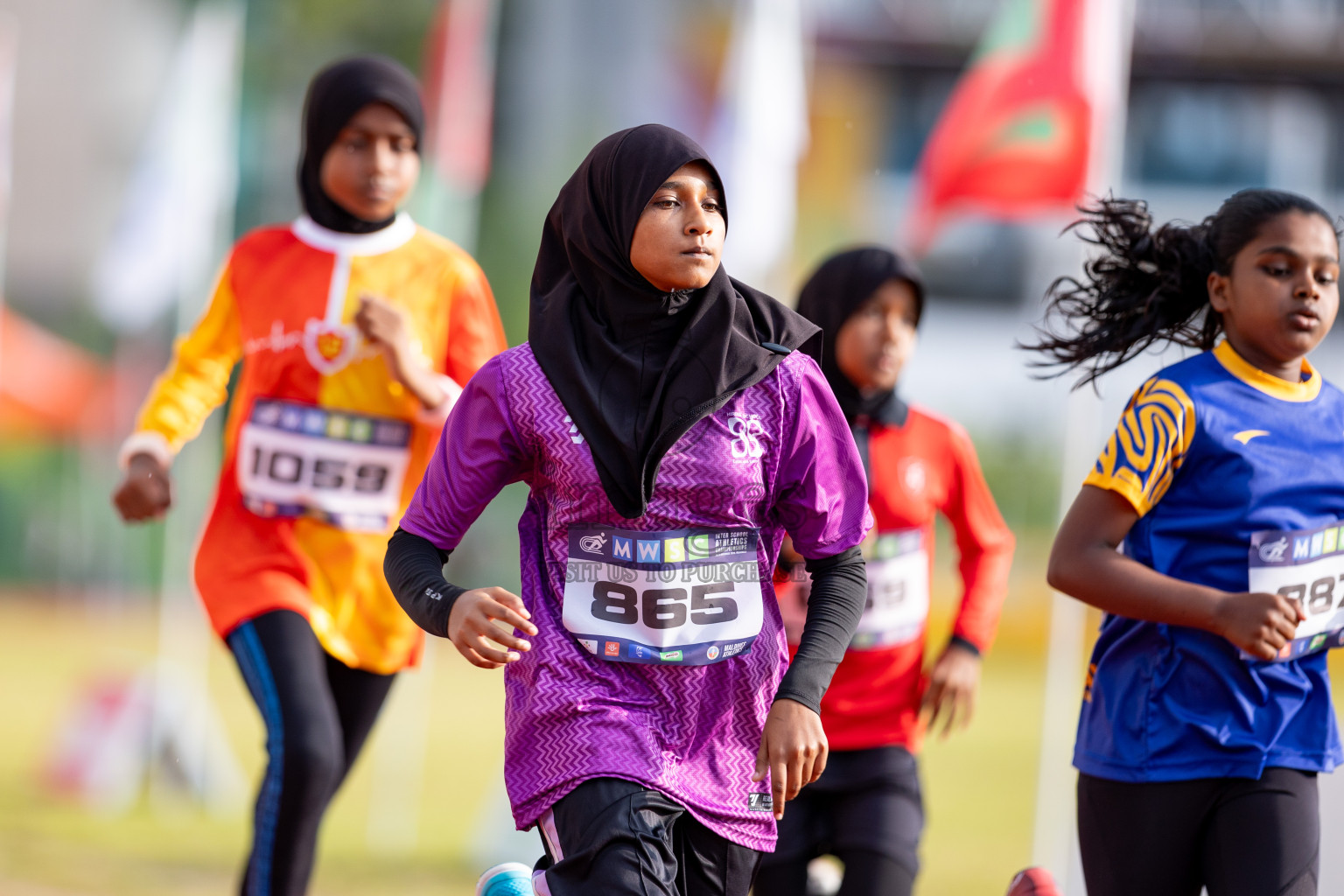 Day 3 of MWSC Interschool Athletics Championships 2024 held in Hulhumale Running Track, Hulhumale, Maldives on Monday, 11th November 2024. 
Photos by: Hassan Simah / Images.mv