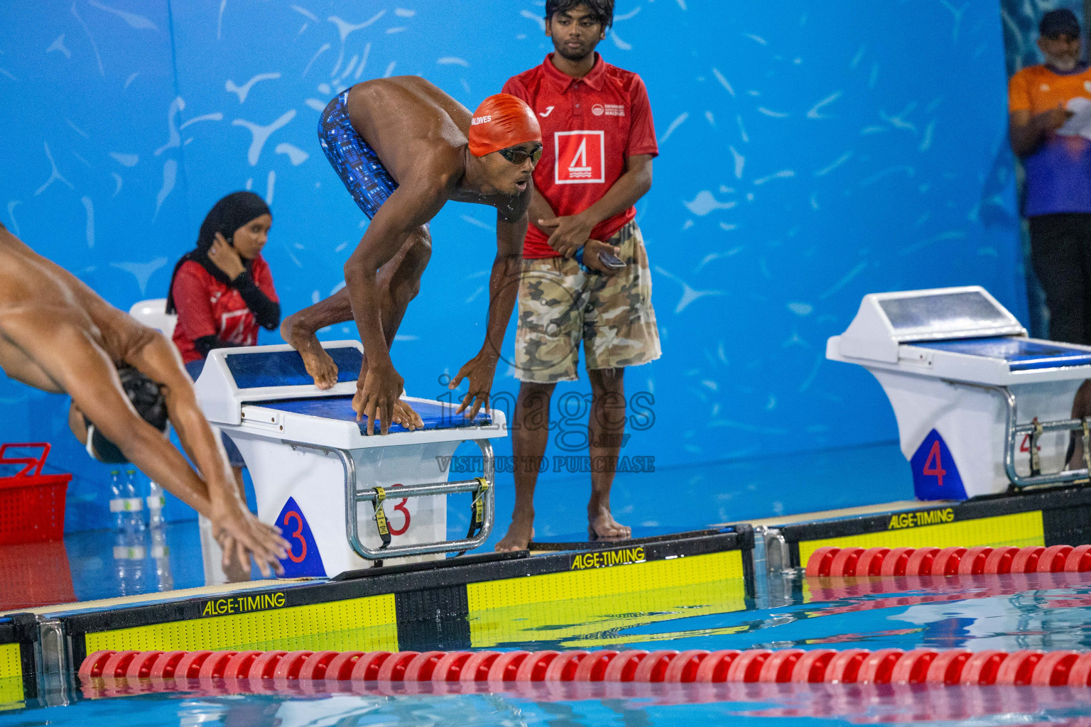 Day 1 of 20th Inter-school Swimming Competition 2024 held in Hulhumale', Maldives on Saturday, 12th October 2024. Photos: Ismail Thoriq / images.mv