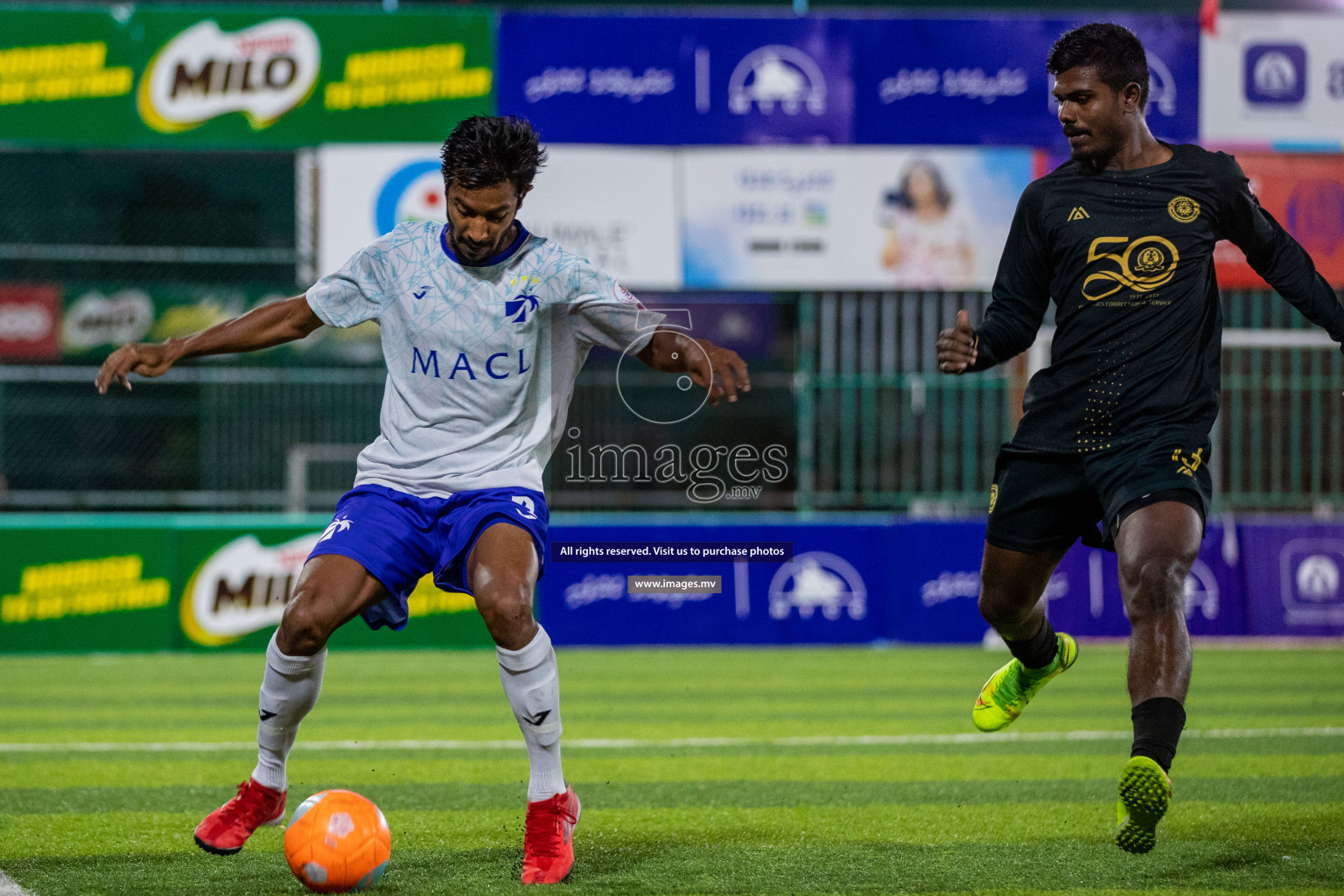 Prison Club vs MACL in the Quarter Finals of Club Maldives 2021 held at Hulhumale;, on 12th December 2021 Photos: Ismail Thoriq / images.mv