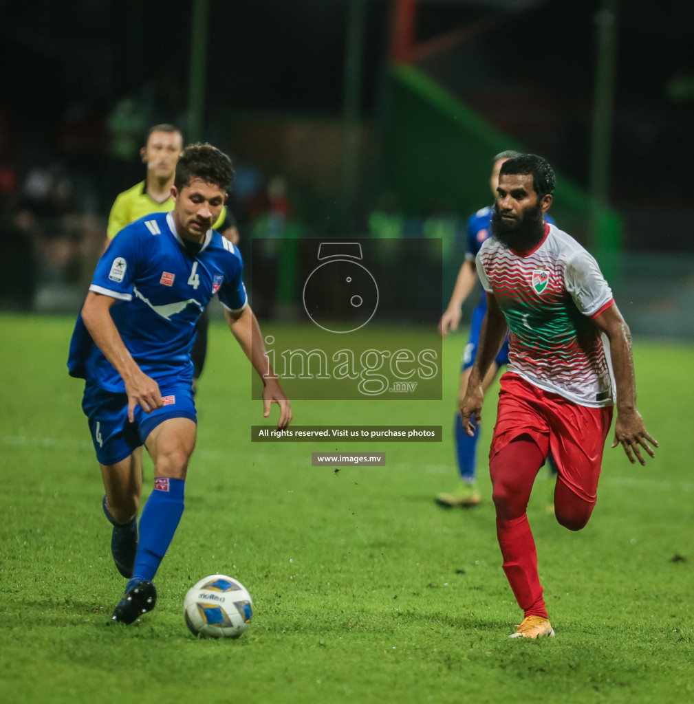 Maldives vs Nepal in SAFF Championship 2021 held on 1st October 2021 in Galolhu National Stadium, Male', Maldives