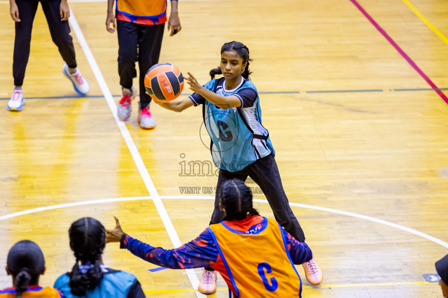 Day 9 of 25th Inter-School Netball Tournament was held in Social Center at Male', Maldives on Monday, 19th August 2024. Photos: Nausham Waheed / images.mv