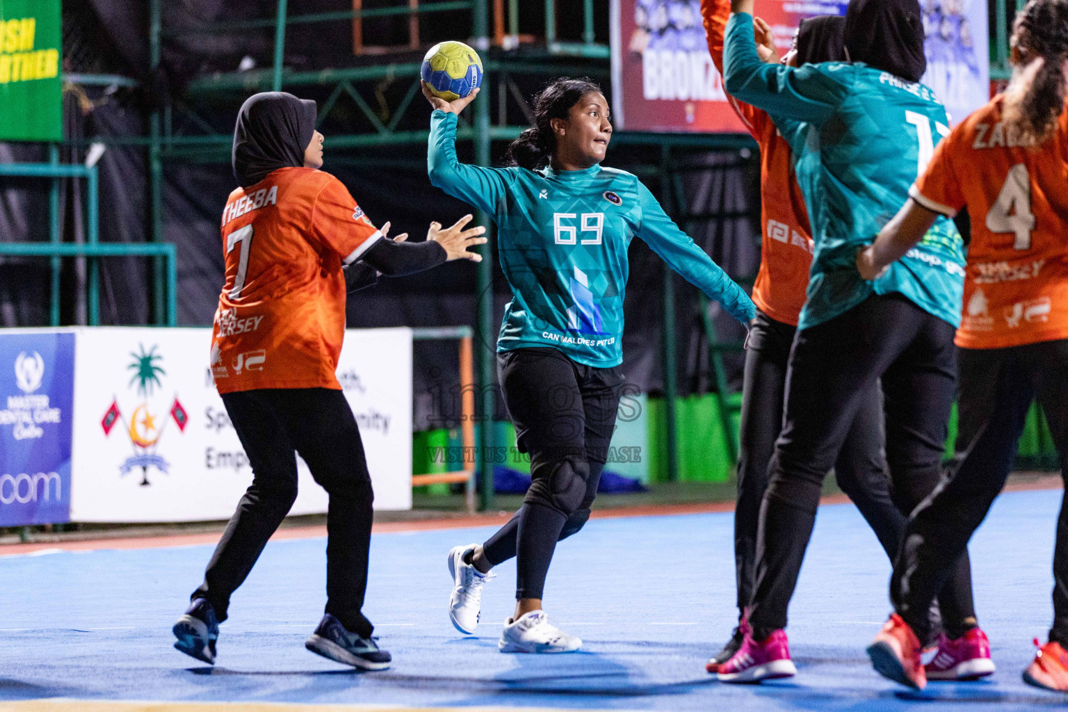 Day 7 of 10th National Handball Tournament 2023, held in Handball ground, Male', Maldives on Sunday, 4th December 2023 Photos: Nausham Waheed/ Images.mv