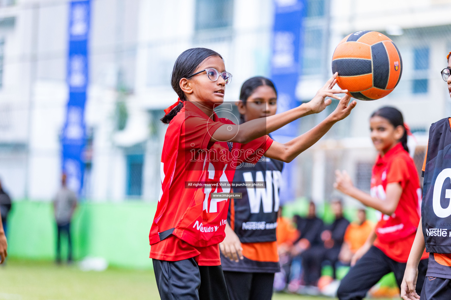 Day 1 of Nestle' Kids Netball Fiesta 2023 held in Henveyru Stadium, Male', Maldives on Thursday, 30th November 2023. Photos by Nausham Waheed / Images.mv