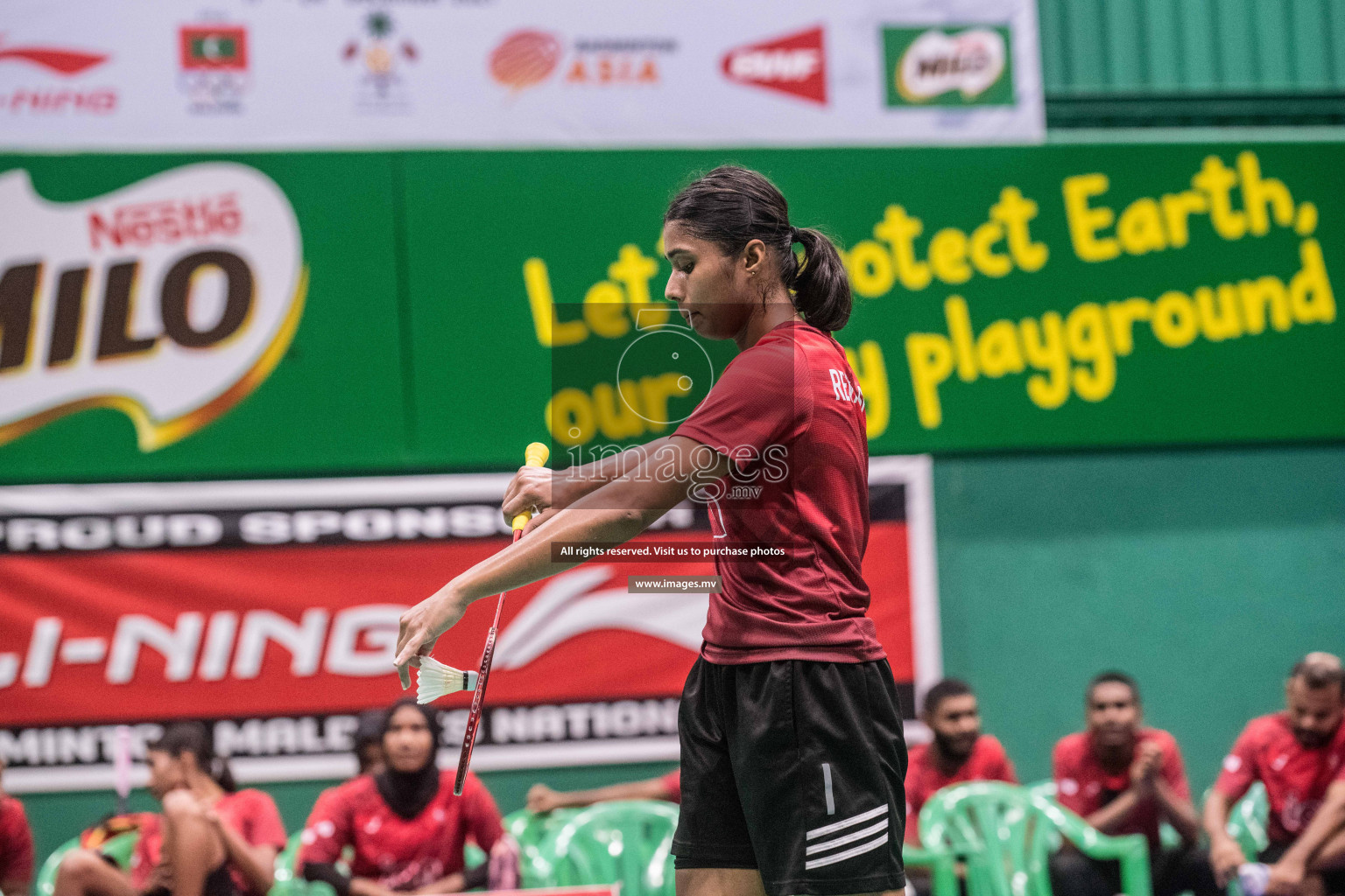 Day 2 of Badminton association mixed group championship 2021 held in Male', Maldives Photos by Nausham Waheed