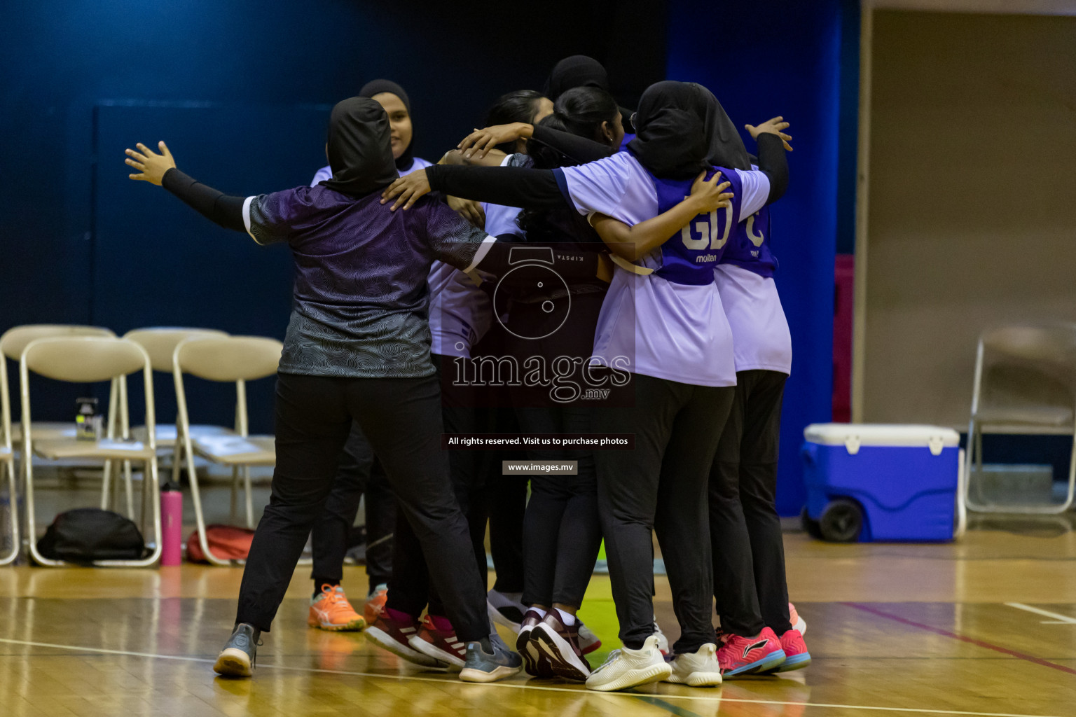 Lorenzo Sports Club vs Vyansa in the Milo National Netball Tournament 2022 on 18 July 2022, held in Social Center, Male', Maldives. Photographer: Shuu, Hassan Simah / Images.mv