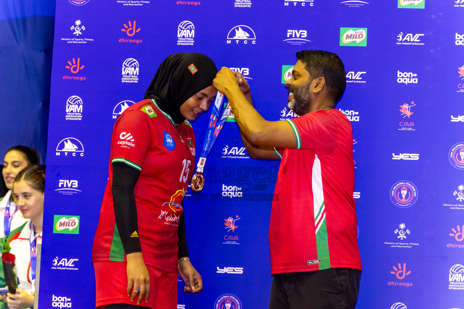 Final of CAVA Woman's Volleyball Challenge Cup 2024 was held in Social Center, Male', Maldives on Wednesday, 11th September 2024. Photos: Nausham Waheed / images.mv