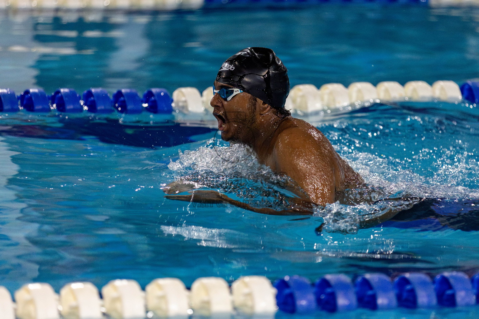 Day 2 of National Swimming Competition 2024 held in Hulhumale', Maldives on Saturday, 14th December 2024. Photos: Hassan Simah / images.mv