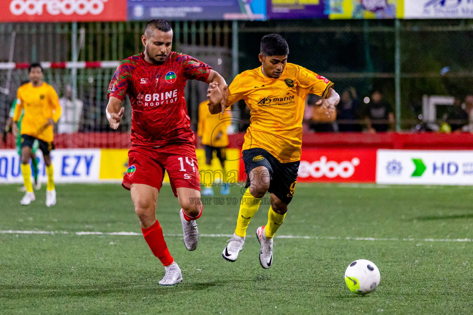 GDh. Thinadhoo  VS  GDh. Gadhdhoo in Day 17 of Golden Futsal Challenge 2024 was held on Wednesday, 31st January 2024, in Hulhumale', Maldives Photos: Hassan Simah / images.mv