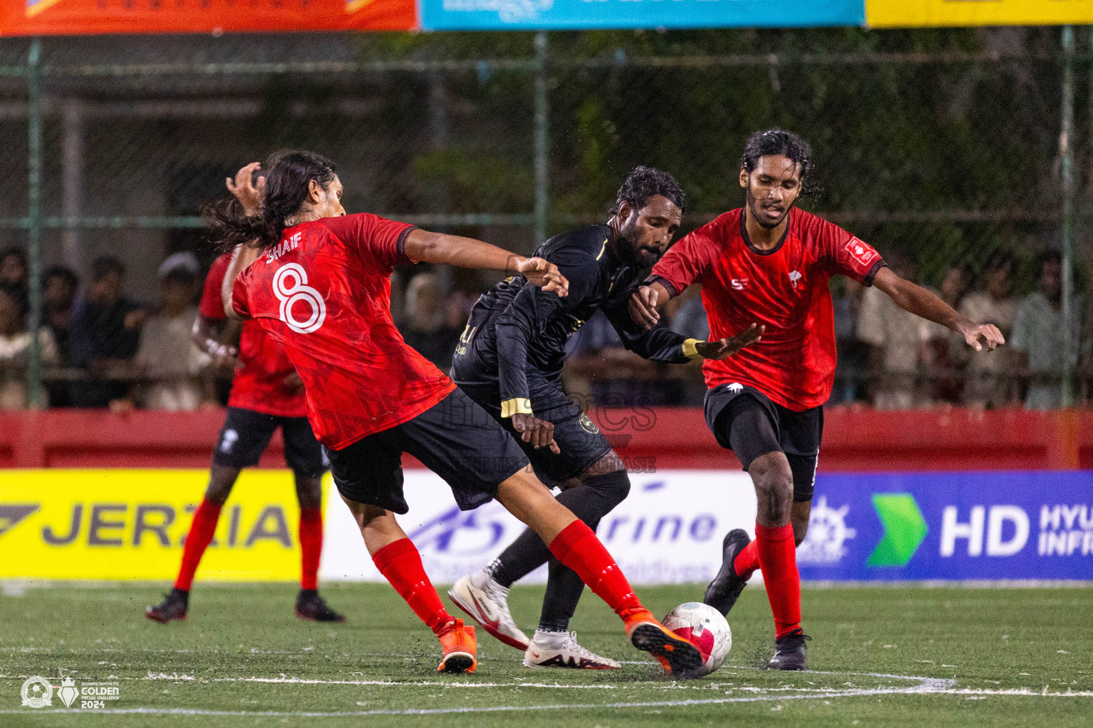 ADh Dhangethi vs ADh Maamigili in Day 7 of Golden Futsal Challenge 2024 was held on Saturday, 20th January 2024, in Hulhumale', Maldives Photos: Ismail Thoriq / images.mv