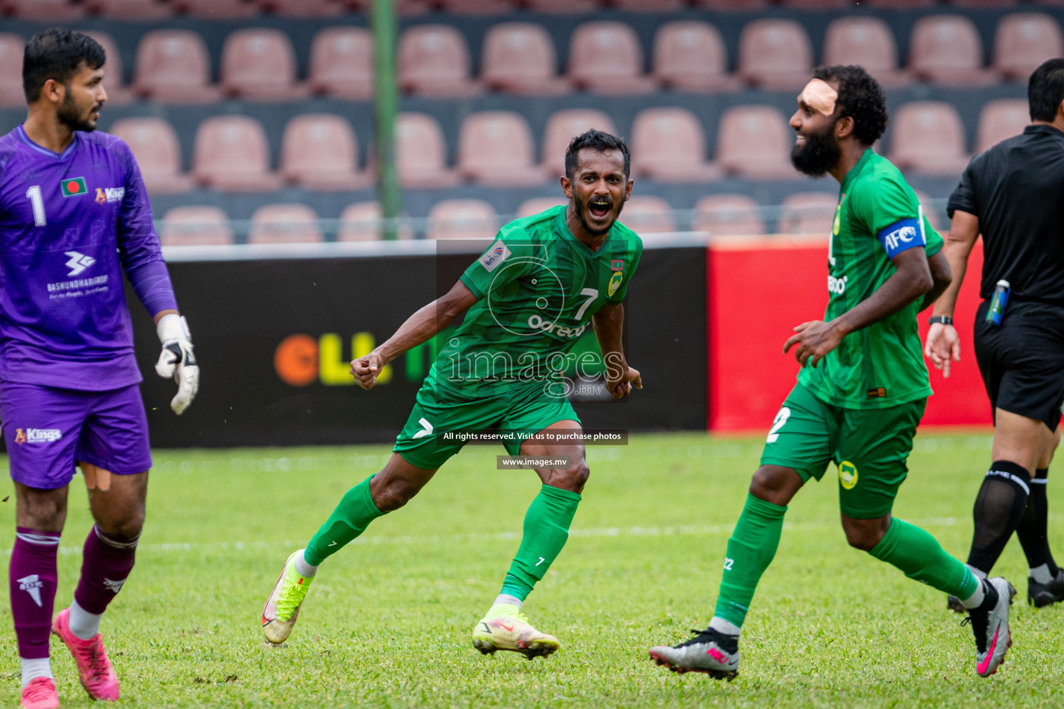 Maziya Sports & Recreation Club vs Bashundhara Kings in the group stage of AFC Cup 2023 held in the National Stadium, Male, Maldives, on Tuesday 19th September 2023. Photos: Mohamed Mahfooz Moosa