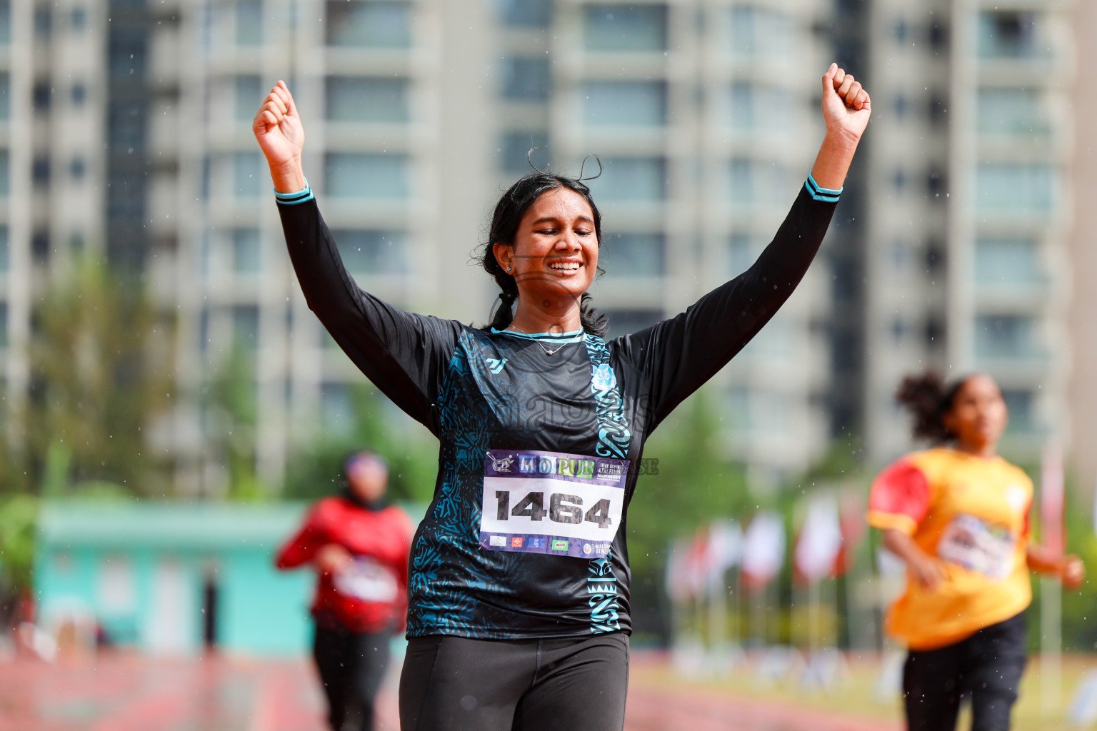 Day 1 of MWSC Interschool Athletics Championships 2024 held in Hulhumale Running Track, Hulhumale, Maldives on Saturday, 9th November 2024. 
Photos by: Ismail Thoriq, Hassan Simah / Images.mv