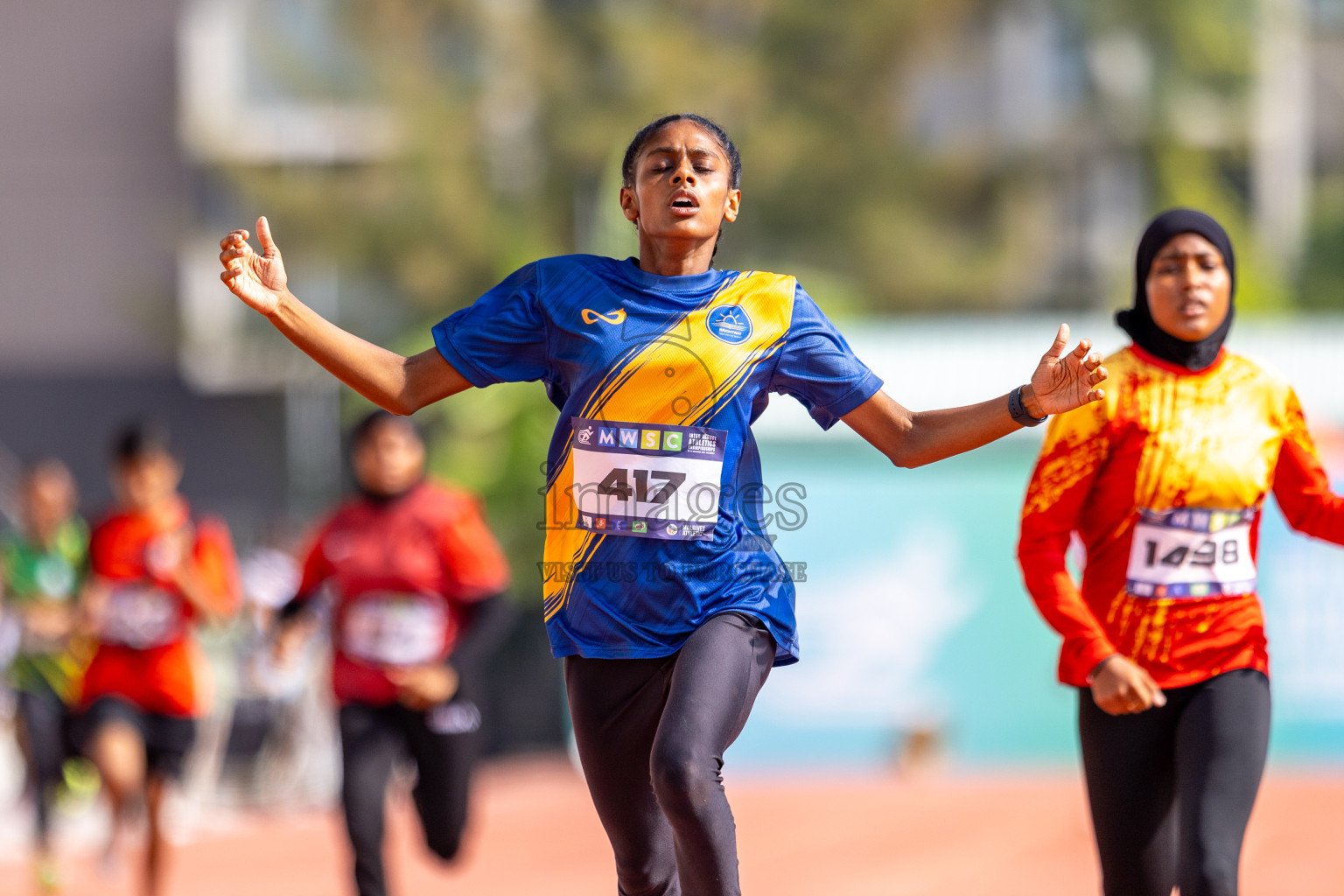 Day 4 of MWSC Interschool Athletics Championships 2024 held in Hulhumale Running Track, Hulhumale, Maldives on Tuesday, 12th November 2024. Photos by: Raaif Yoosuf / Images.mv