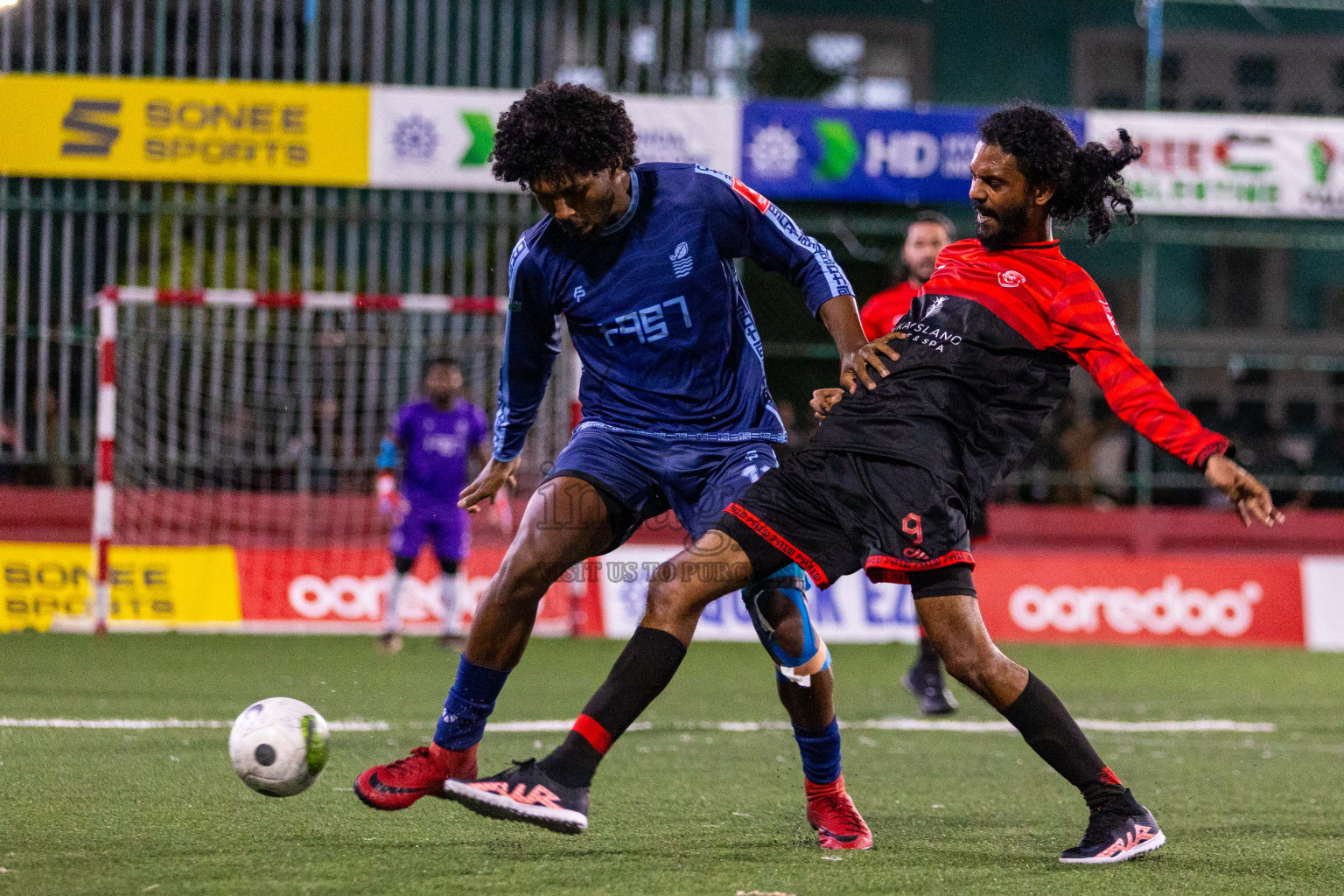 AA Mathiveri vs AA Bodufolhudhoo in Day 6 of Golden Futsal Challenge 2024 was held on Saturday, 20th January 2024, in Hulhumale', Maldives
Photos: Ismail Thoriq / images.mv